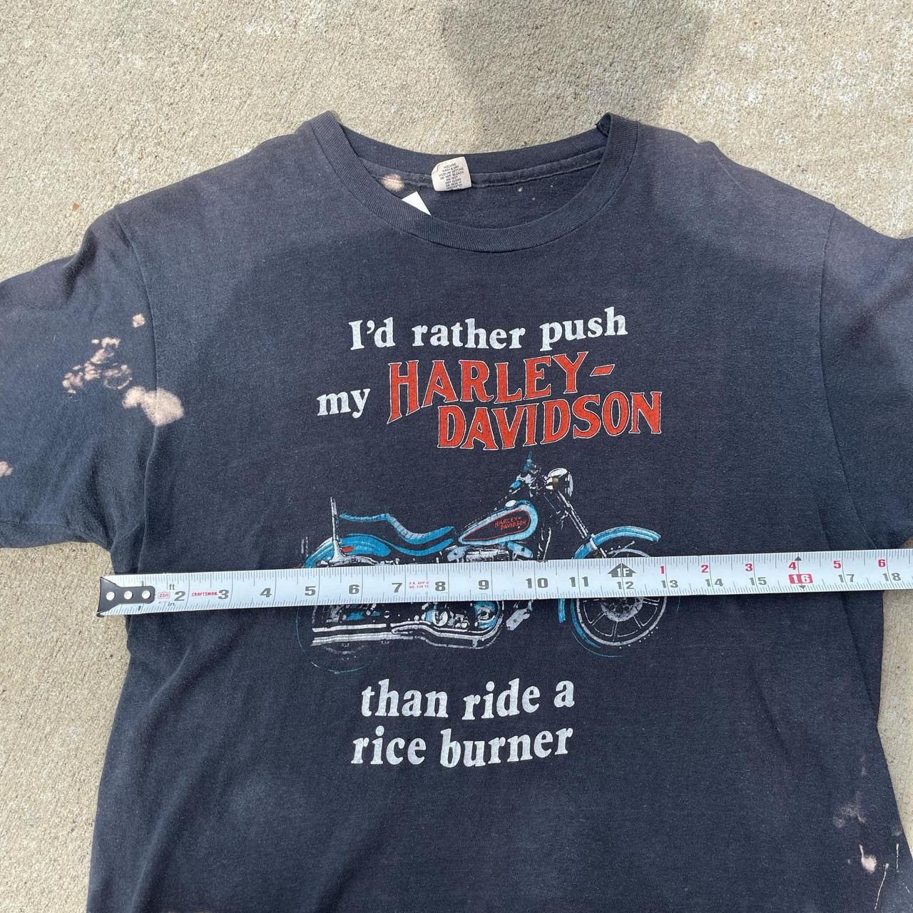 Harley Davidson × Vintage Vintage 80s Distressed Harley Davidson Biker tee Size US L / EU 52-54 / 3 - 4 Thumbnail