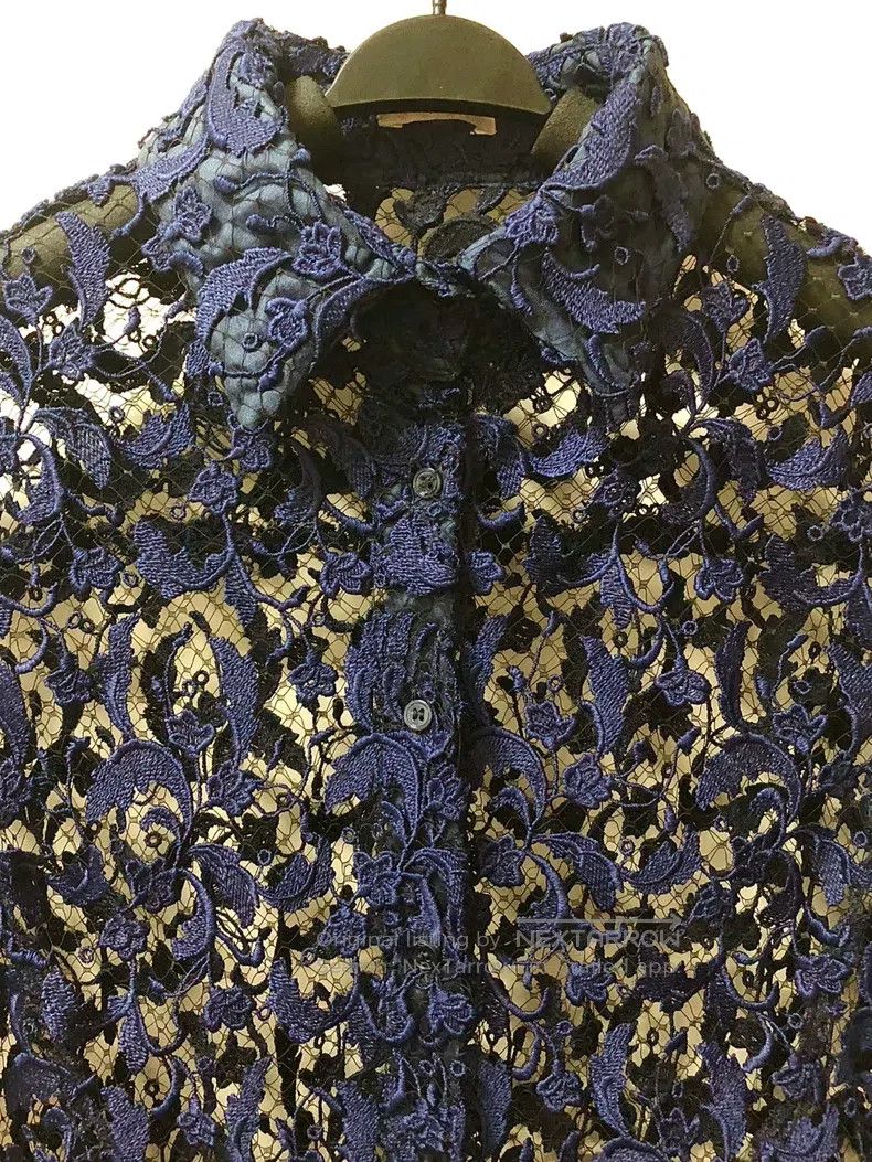 Alaia Alaia All Lace Long Shirt Jacket Size XS / US 0-2 / IT 36-38 - 1 Thumbnail