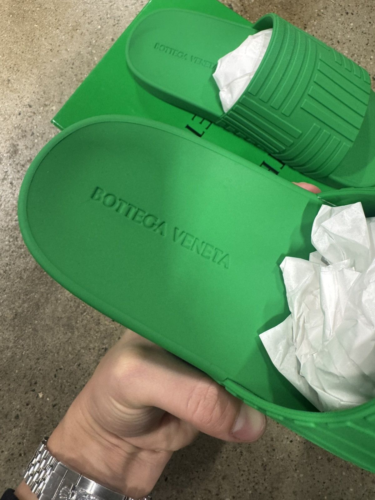 Bottega Veneta Bottega Veneta Embossed Rubber Slides NEW 550$ Size US 9 / EU 42 - 3 Thumbnail