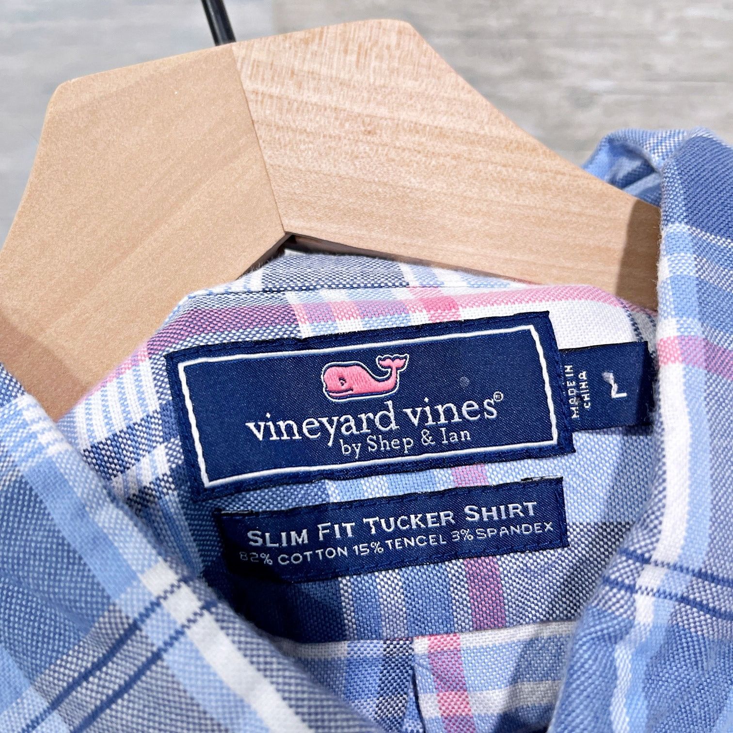 Vineyard Vines Vineyard Vines Slim Oxford Tucker Shirt Blue White Plaid L Size US L / EU 52-54 / 3 - 5 Thumbnail