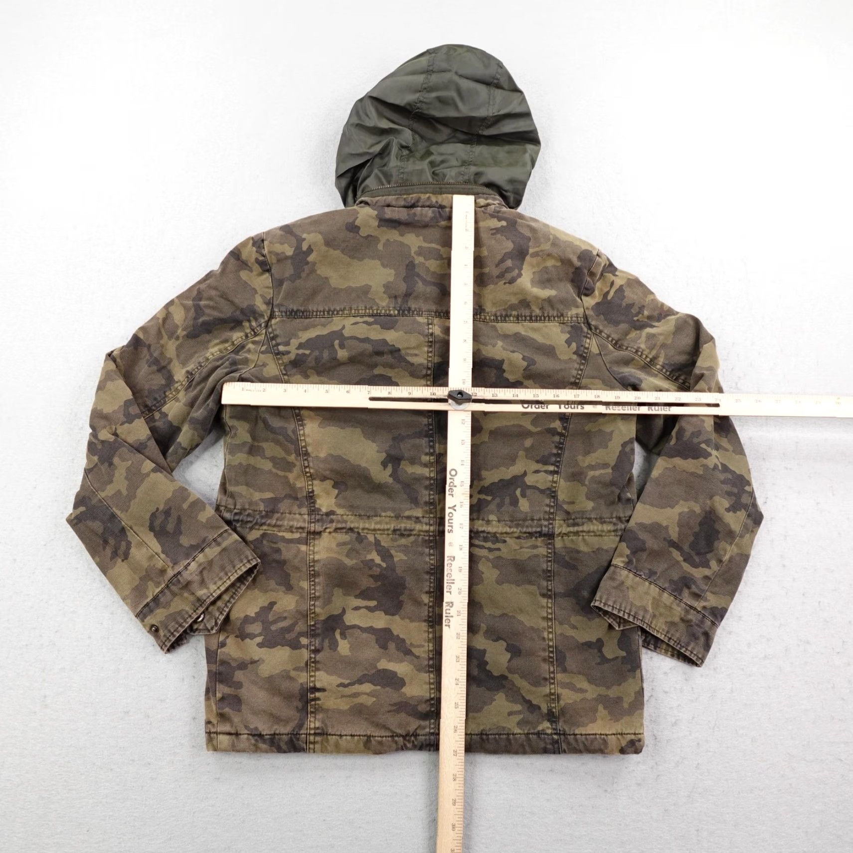 Levi's Levis Jacket Mens Small Green Camo Field Utility Chore Coat Quilted Full Zip Up Size US S / EU 44-46 / 1 - 6 Thumbnail