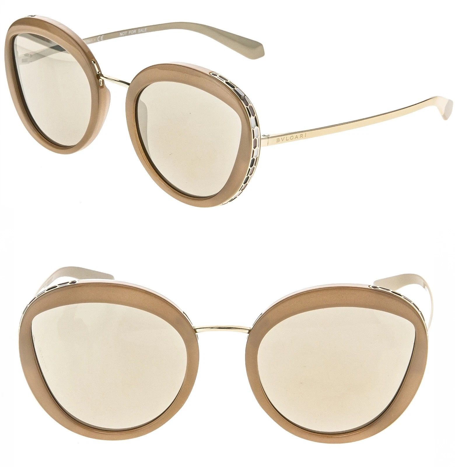 Bvlgari BULGARI SERPENTI BV8191 8191 Gold Beige Round Sunglasses Size ONE SIZE - 1 Thumbnail