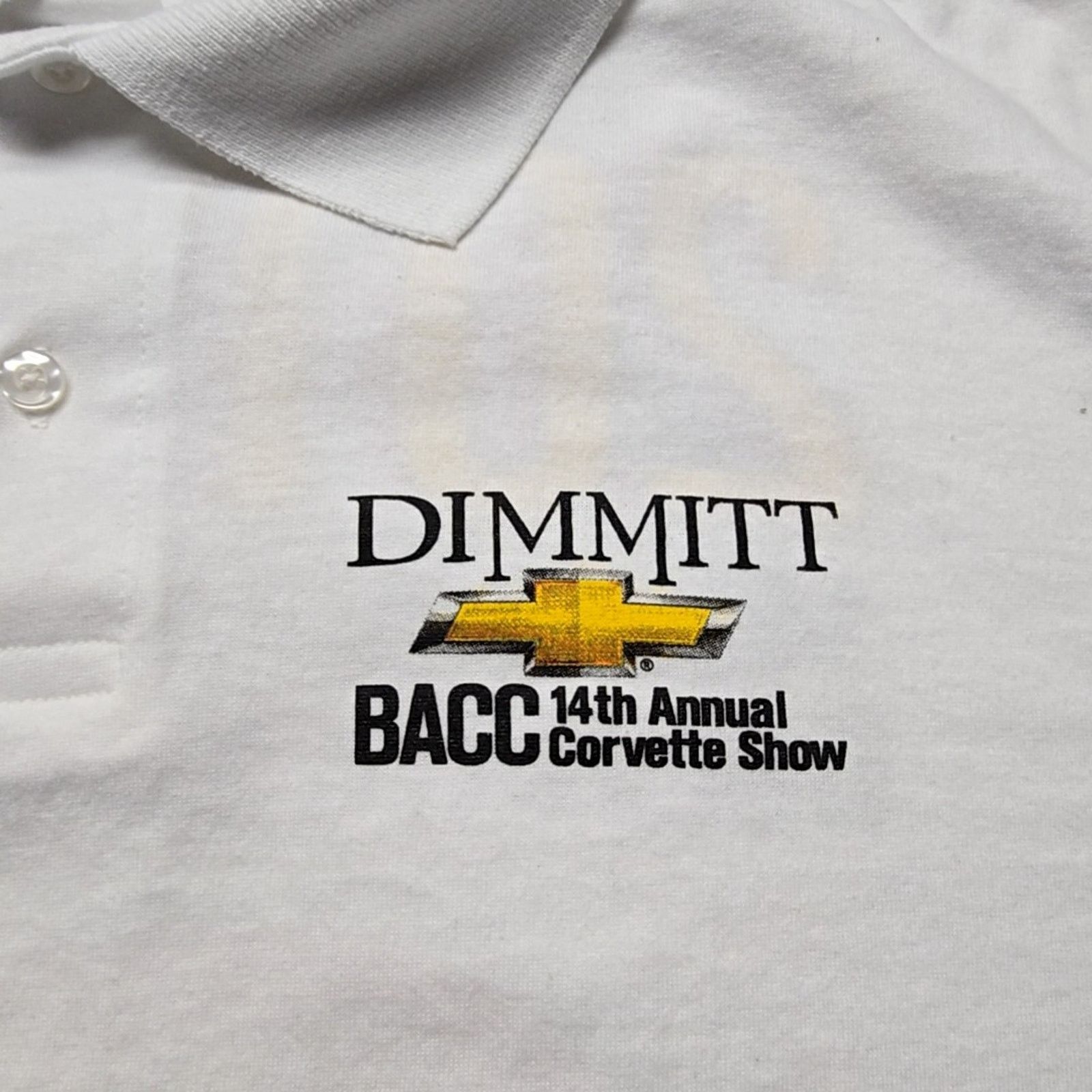 Jerzees Dimmitt Corvette Show Polo Jerzees White Mens XL Shirt Size US XL / EU 56 / 4 - 2 Thumbnail