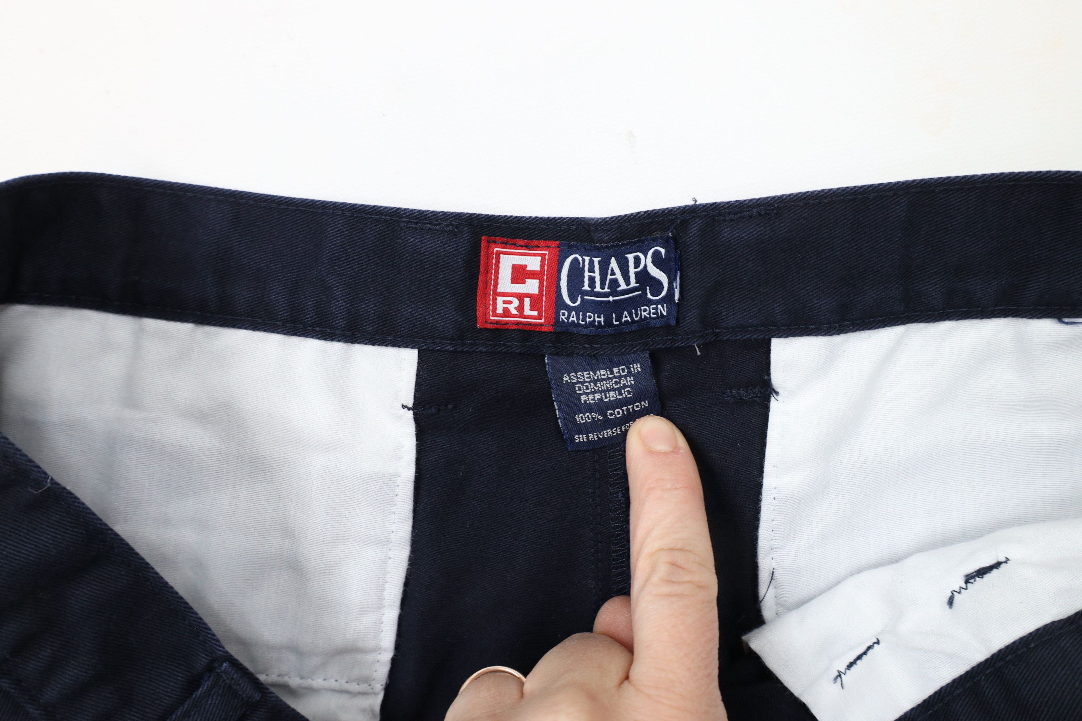 Ralph Lauren × Vintage Vintage 90s Chaps Ralph Lauren Cuffed Wide Leg Chino Pants Size US 34 / EU 50 - 6 Thumbnail