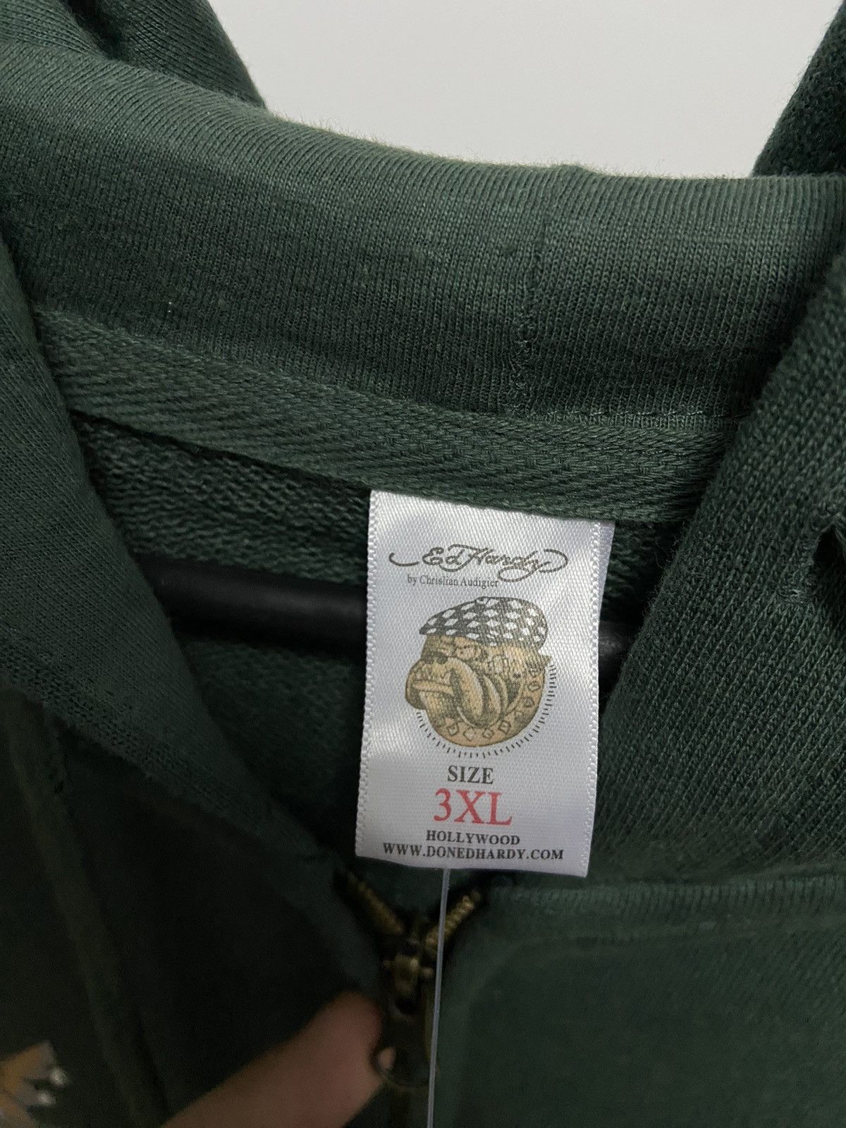 Ed Hardy × Vintage Ed Hardy Bullldog Dogs Rule Hoodie Big Logo Vintage Size US XXL / EU 58 / 5 - 5 Thumbnail