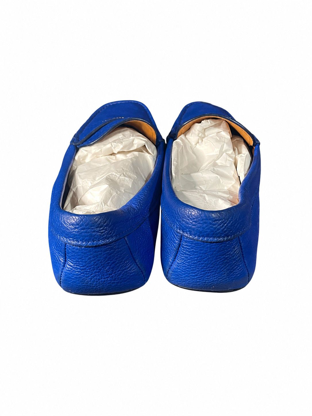 Prada Prada Blue Pebbled Leather Driver Loafers Slip-On SZ 10 Size US 10 / EU 43 - 2 Thumbnail