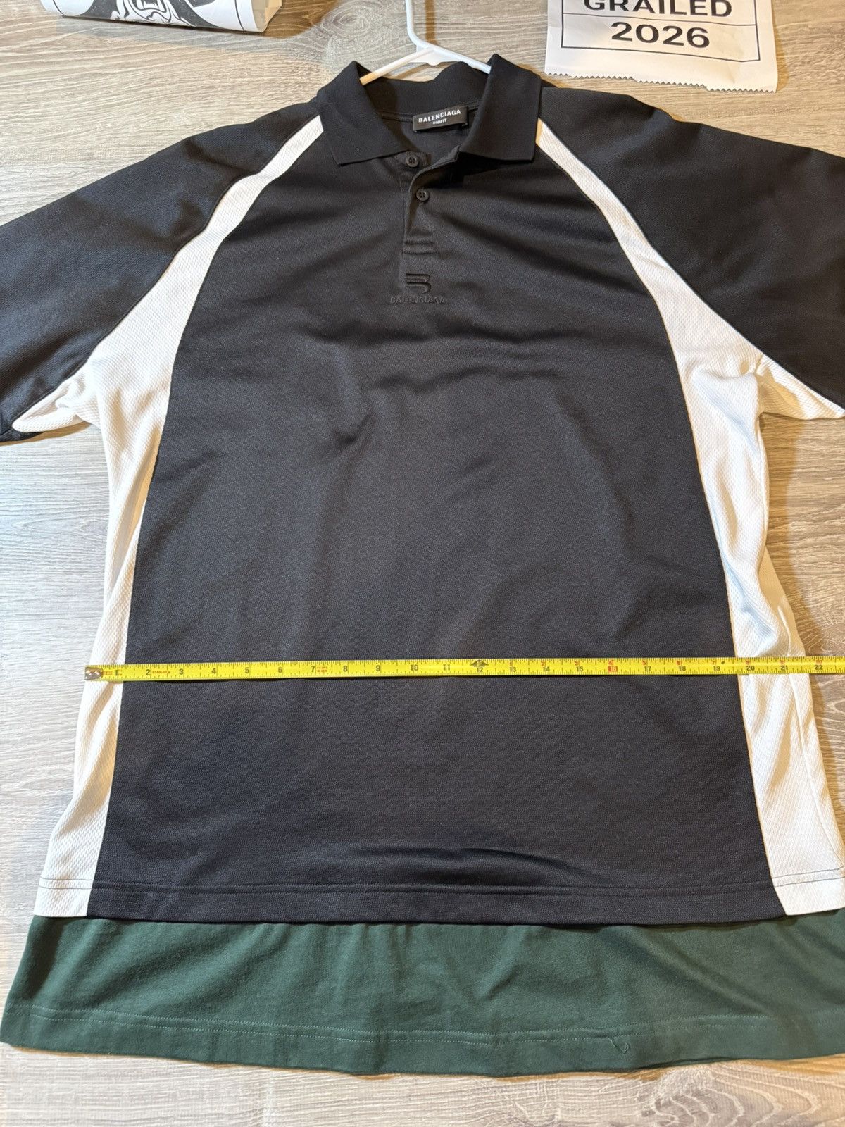 Balenciaga Balenciaga Runner Logo Layered Polo Size US XS / EU 42 / 0 - 3 Thumbnail