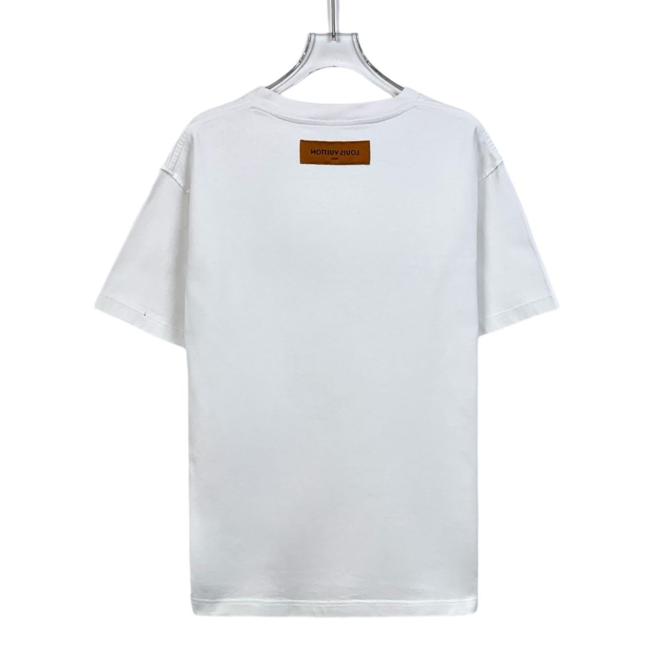 Louis Vuitton Louis Vuitton White Cotton T-Shirt With Black Script Logo De Size M / US 6-8 / IT 42-44 - 2 Thumbnail