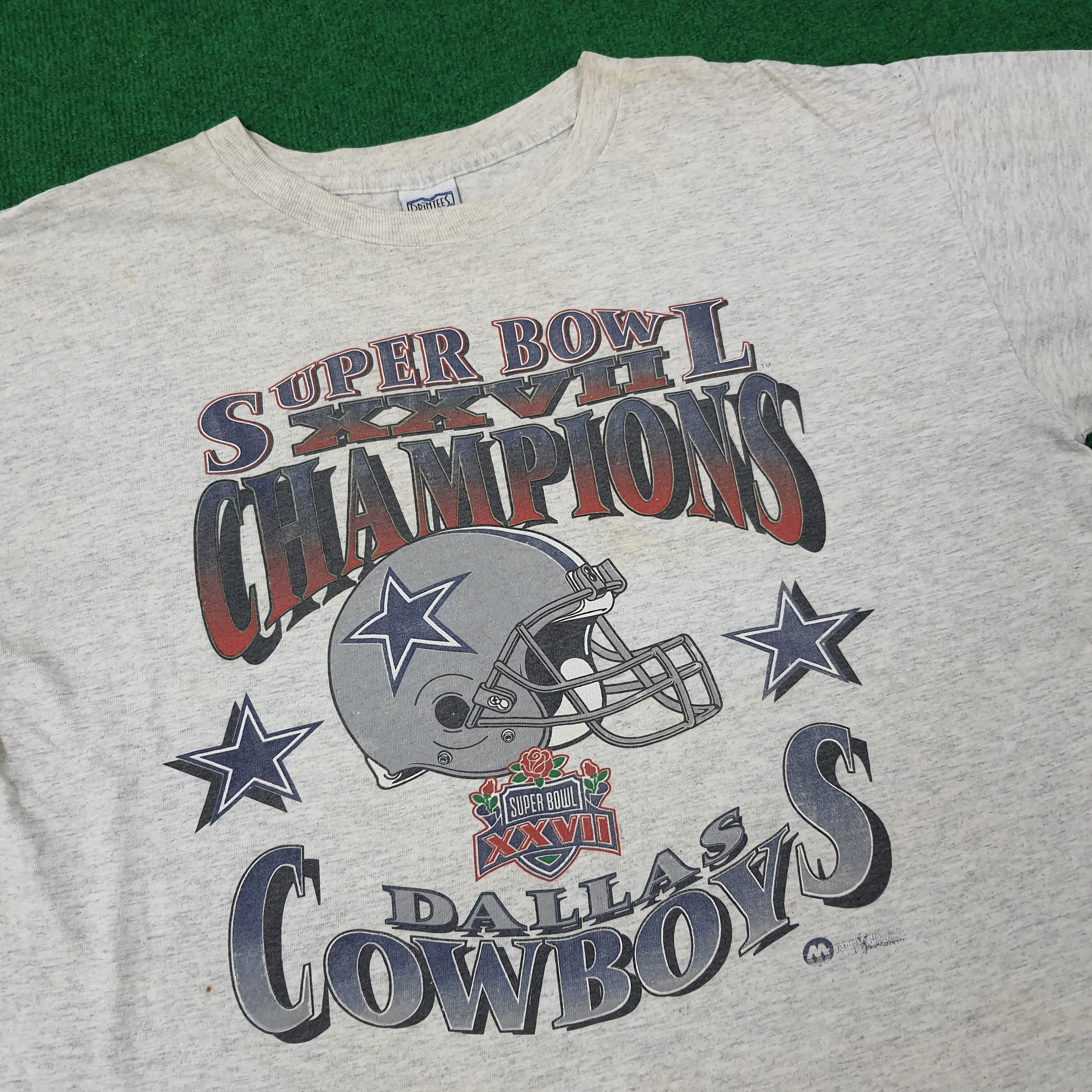 NFL × Vintage Vintage Super Bowl XXVI Dallas Cowboys Tshirt C219N76 Size US XXL / EU 58 / 5 - 2 Thumbnail
