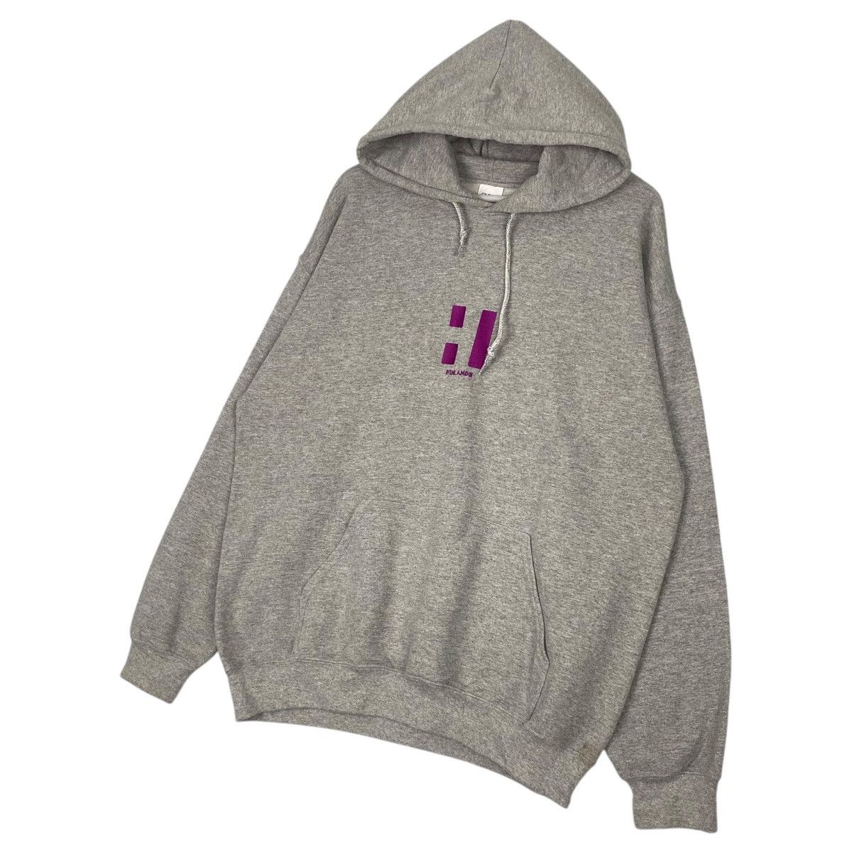 Gildan × Vintage Vintage Gildan Heavy Hoodie Printed Sweater Gray Size US M / EU 48-50 / 2 - 2 Thumbnail