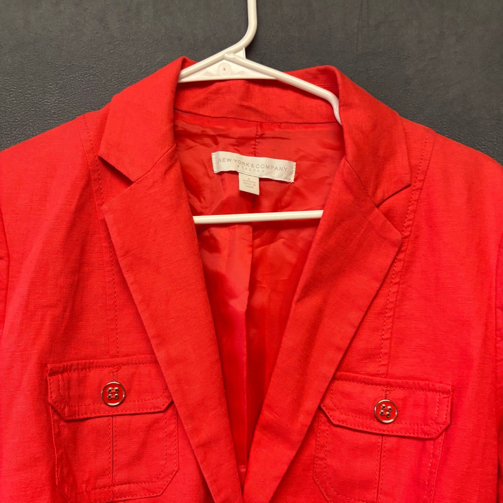 Other New York & Company Linen Blazer Jacket Coat Preppy Womens 8 Size M / US 6-8 / IT 42-44 - 2 Thumbnail