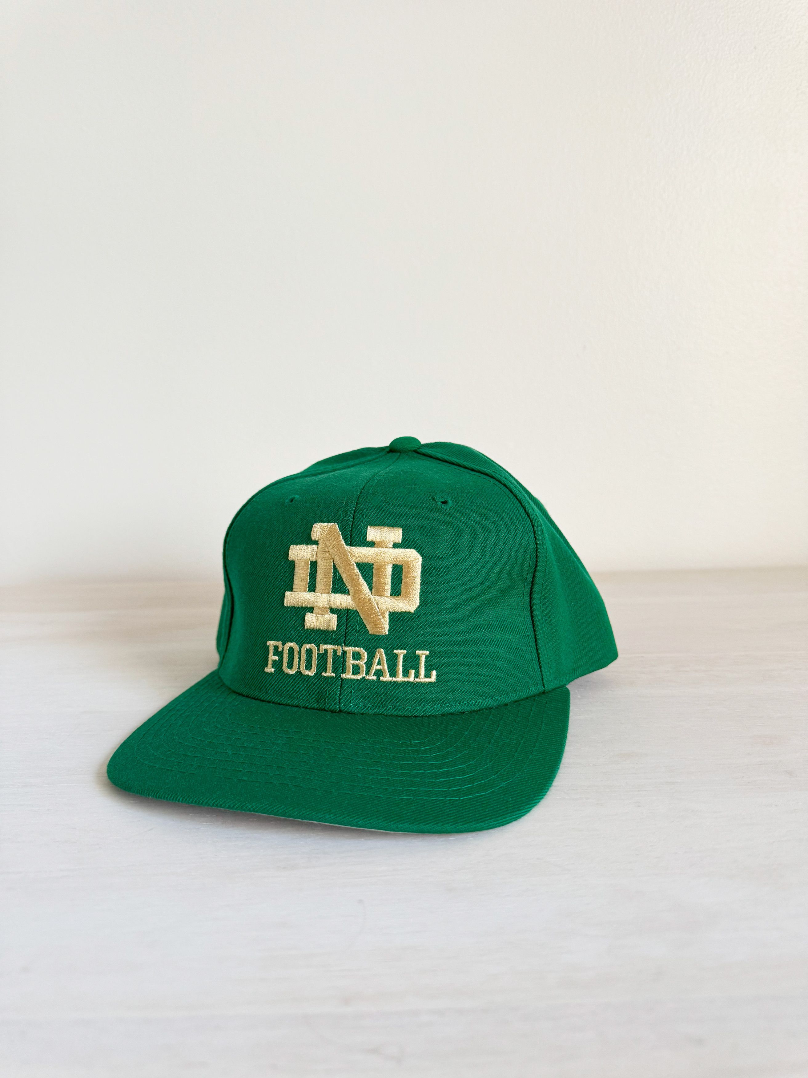 Champion Vintage Notre Dame Football Snapback Hat – Unworn, Green Size ONE SIZE - 3 Thumbnail