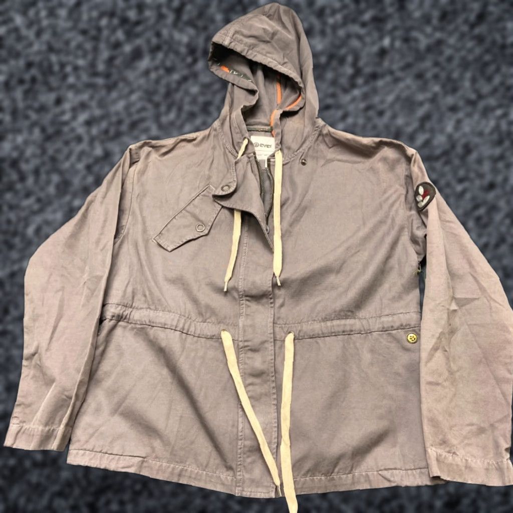 Vintage Ever Splendour Anorak Jacket Mens Small Gray Long Sleeve Hooded Relaxed Fit Size US S / EU 44-46 / 1 - 1 Thumbnail