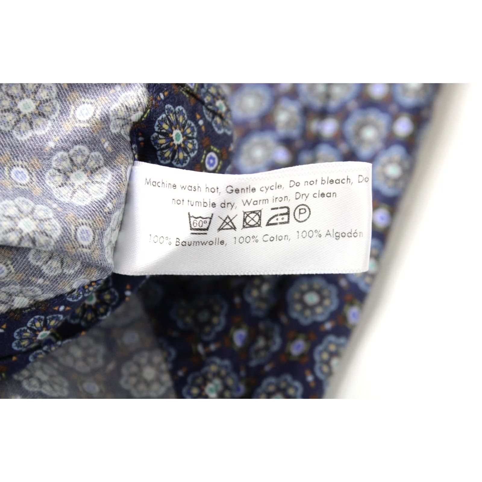 Eton Eton Super Slim Shirt Men's SMALL Button Up Patterned Spread Collar Size US S / EU 44-46 / 1 - 7 Thumbnail