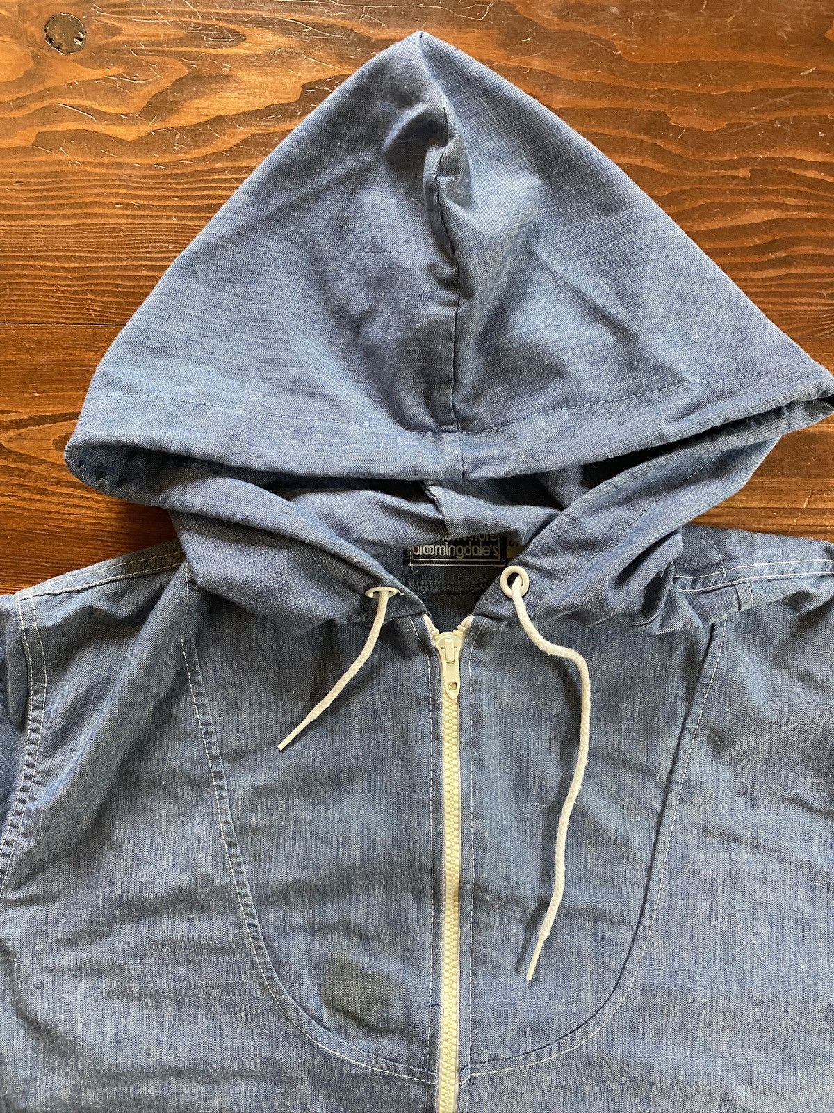 Bloomingdale's Vintage 80’s Bloomingdale’s Blue Full Zip Light Hood Jacket Size US S / EU 44-46 / 1 - 5 Thumbnail