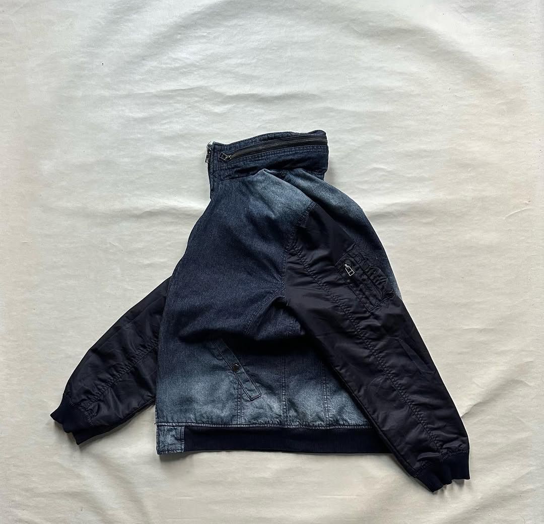 Other |n The Attic Washed Bomber Denim Jacket Size US L / EU 52-54 / 3 - 4 Thumbnail