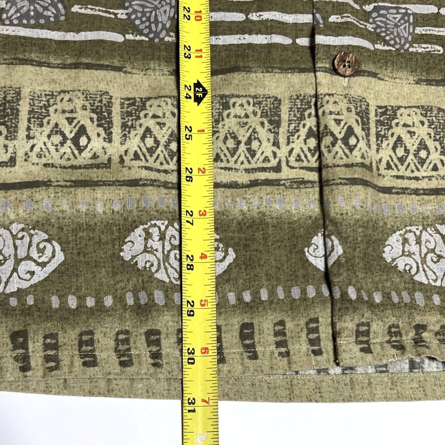 Vintage VINTAGE St. John's Bay Shirt Short Sleeve Button Linen Blend Brown Tribal Mens S Size US S / EU 44-46 / 1 - 5 Thumbnail