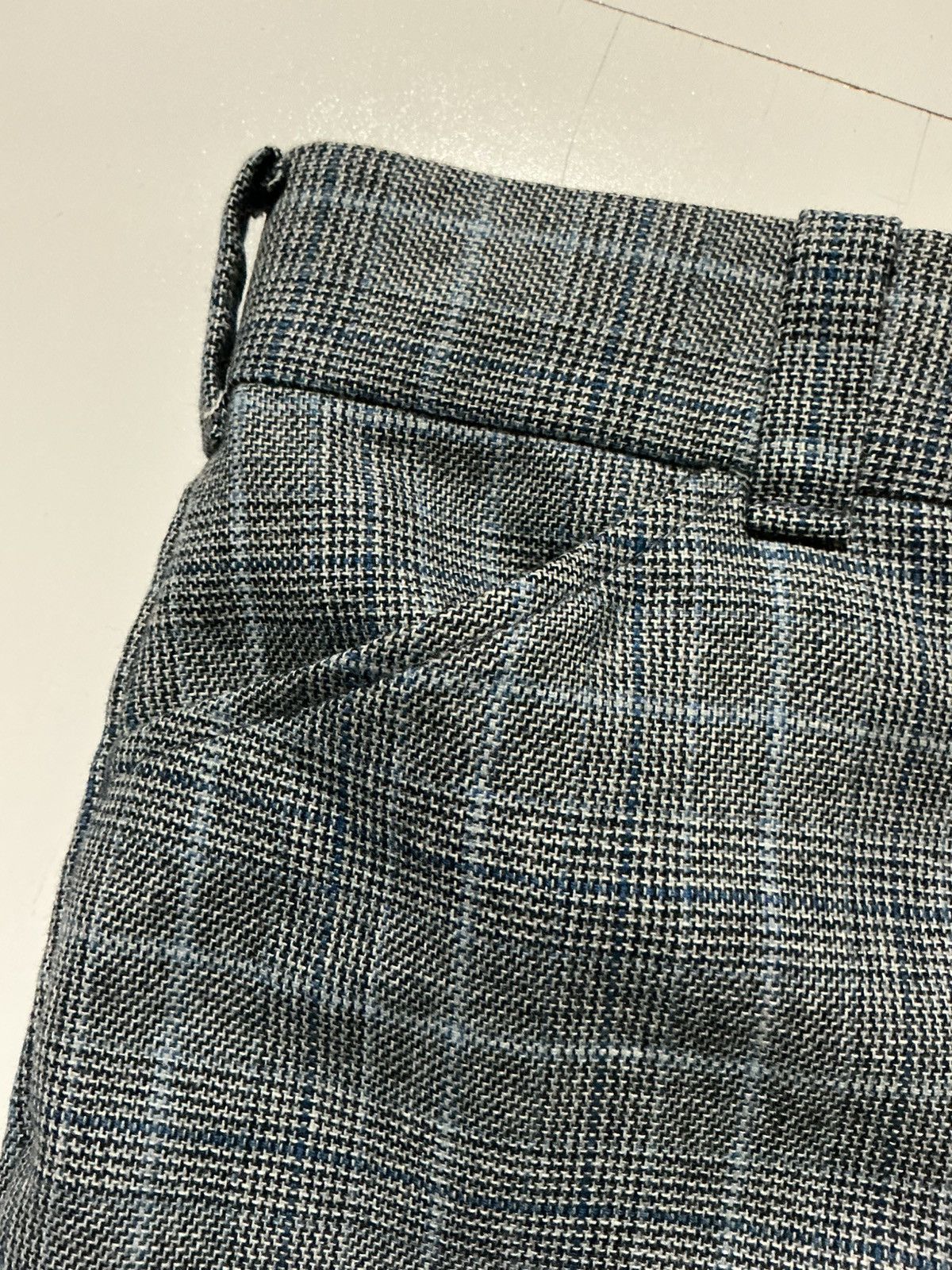 Vintage Vintage 1970s Plaid Wool Knit Flare Wide Leg Dress Pants Size US 32 / EU 48 - 7 Thumbnail