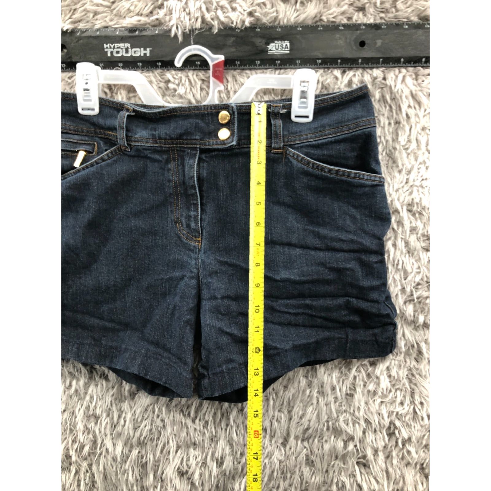 Jones New York Jones New York Shorts Bermuda Womens Size 12 Mid Rise Dark Wash Blue Denim Stretch Jeans Casual Women Size 34" / US 12 / IT 48 - 3 Thumbnail