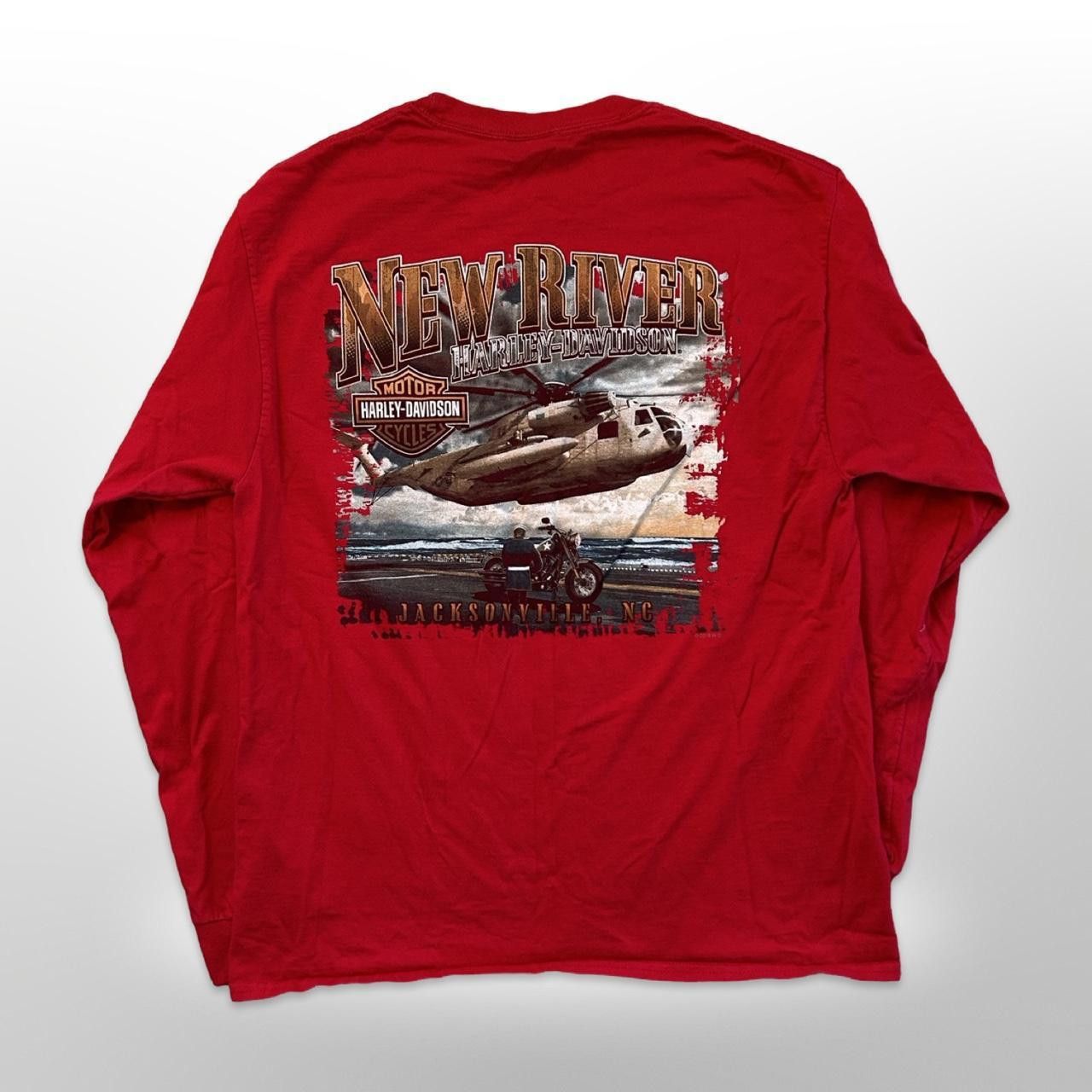 Harley Davidson Red Harley-Davidson Santa Christmas Graphic Long Sleeve Tee Size US L / EU 52-54 / 3 - 4 Thumbnail