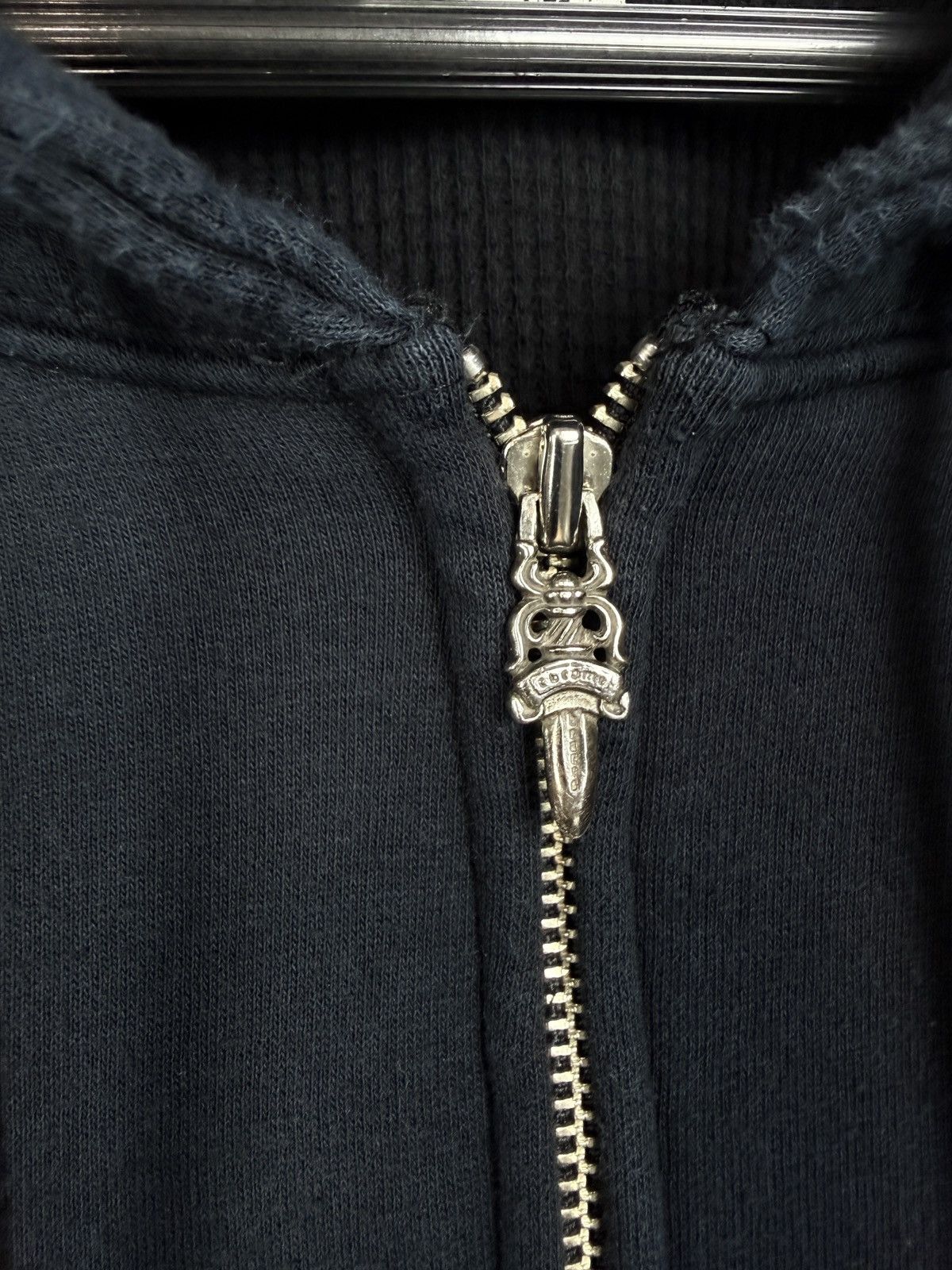 Chrome Hearts Chrome Hearts Vintage Cross Plus Heavy Thermal Zip Up Hoodie Size US XXL / EU 58 / 5 - 6 Thumbnail