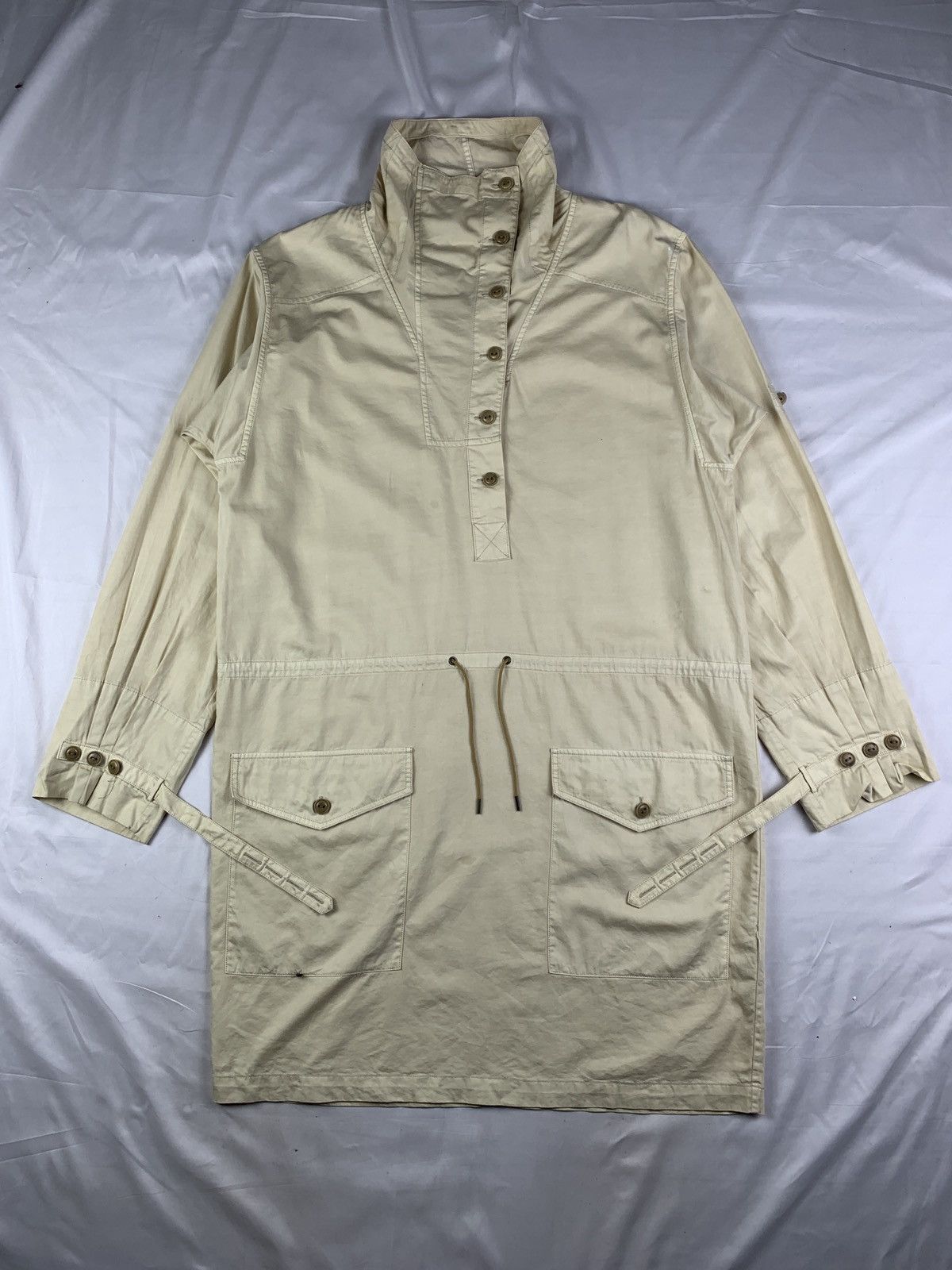 Ralph Lauren 2000s Ralph Lauren Beige Long Button Rain Parka Jacket Size M / US 6-8 / IT 42-44 - 1 Thumbnail