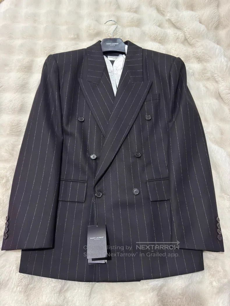 Saint Laurent Paris Saint Laurent Paris Double-breasted Men's Suit Jacket Size US M / EU 48-50 / 2 - 1 Thumbnail
