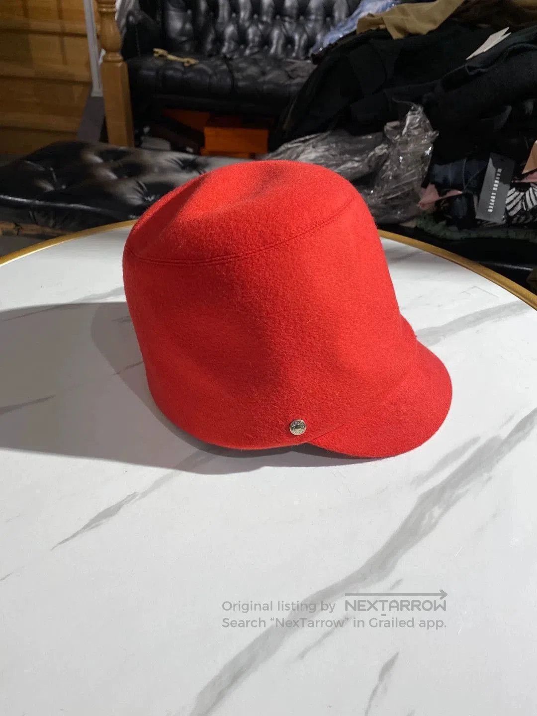 Hermes red hermes hat worn once. Size ONE SIZE - 2 Thumbnail