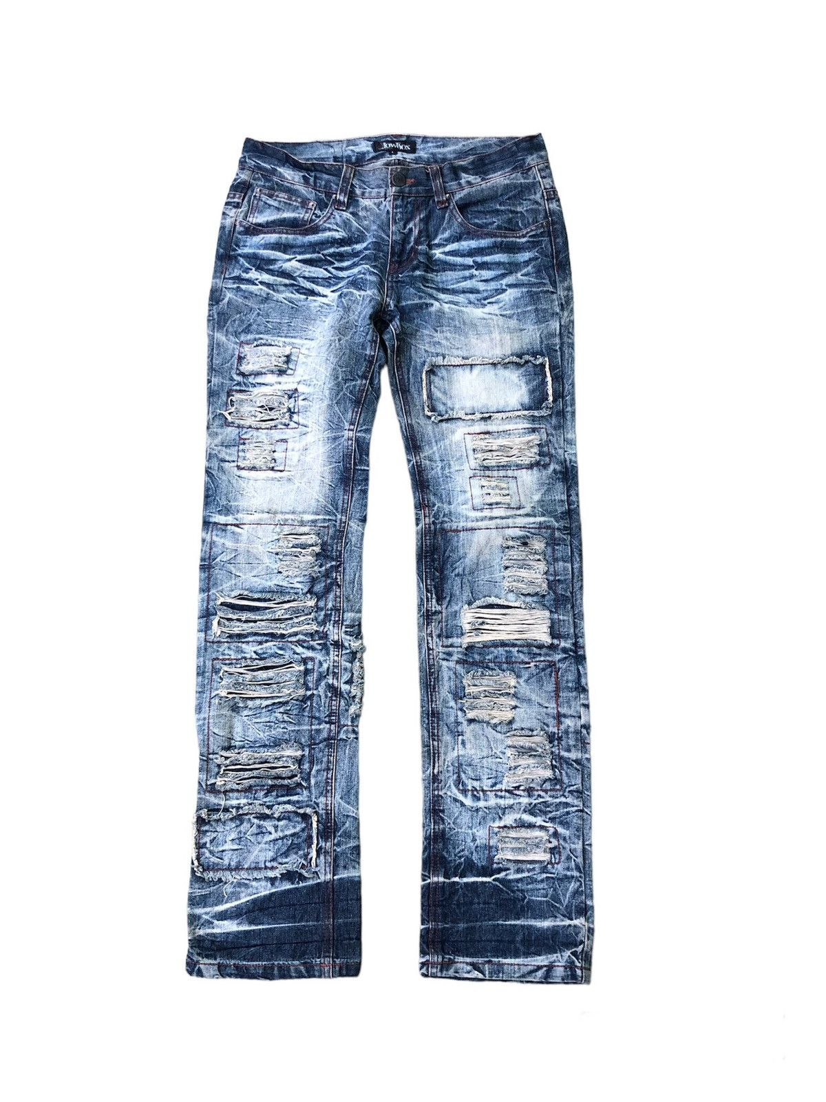 image of If Six Was Nine x Le Grande Bleu L G B Accept Offerlowbox Patchwork Flared Jeans in Blue (Size 33)