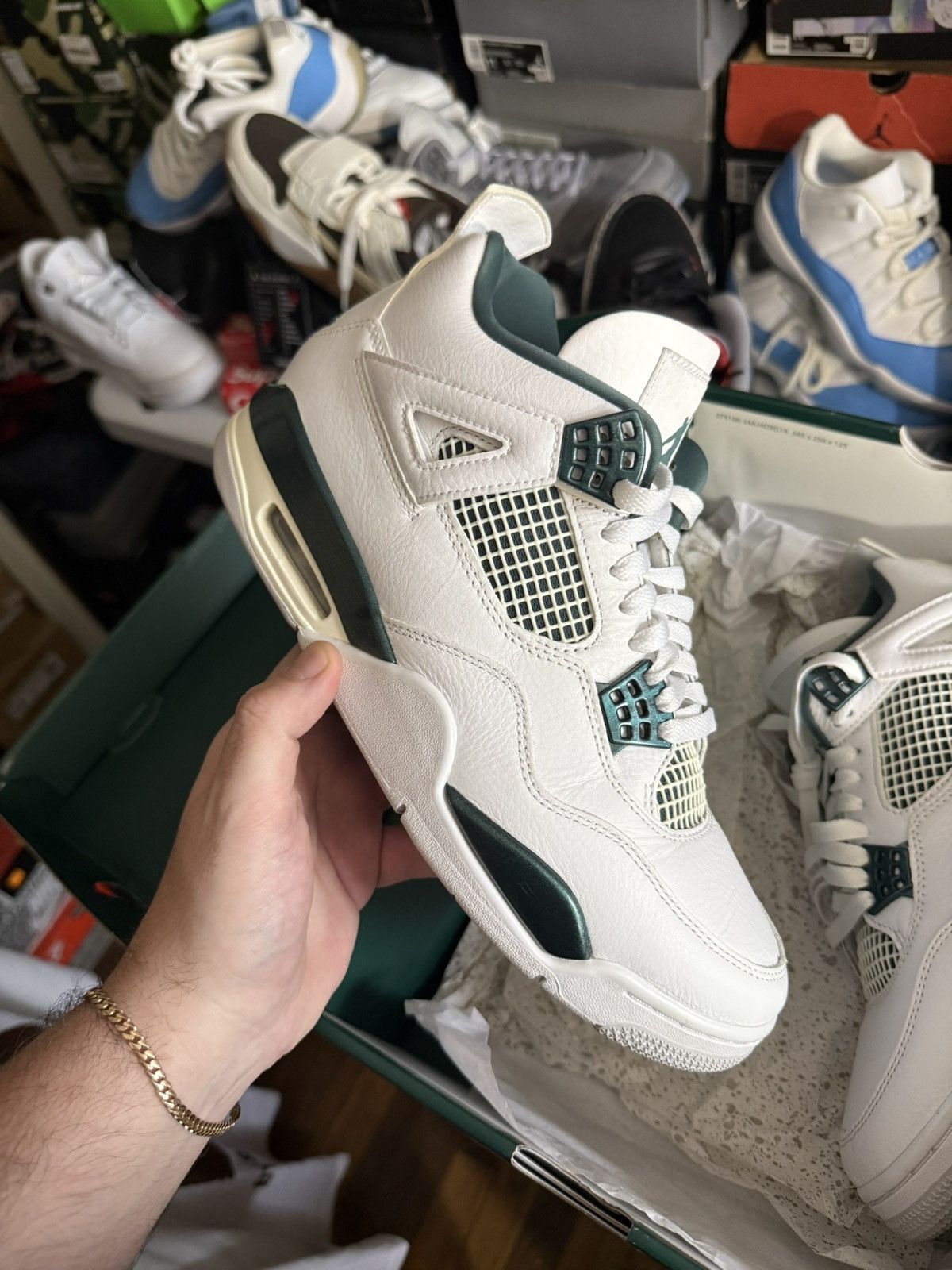 Jordan Brand Jordan retro 4 oxidized green sz 9.5 Size US 9.5 / EU 42-43 - 1 Thumbnail