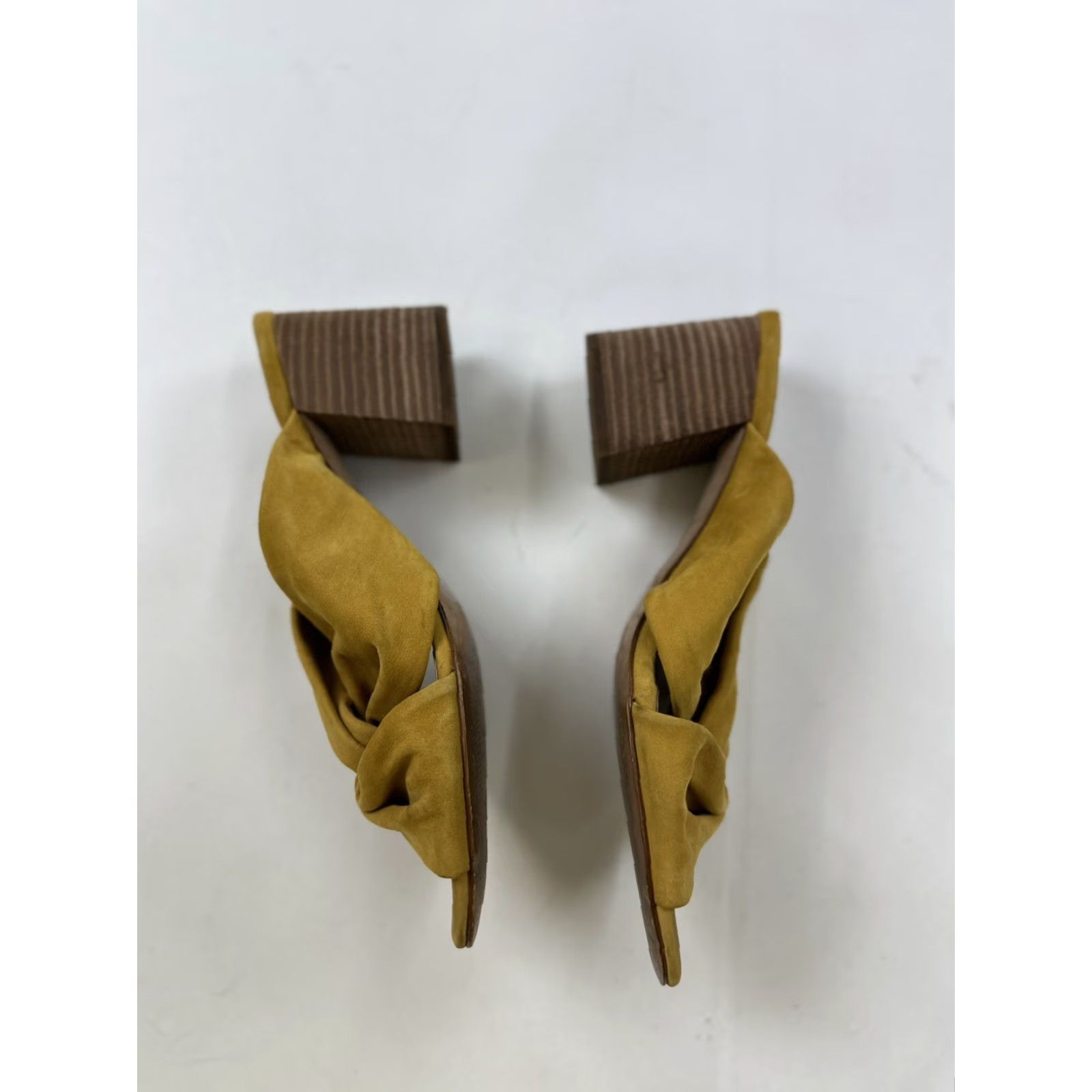 Madewell MADewell Yellow Leather Strappy Sandals Women’s 8 Block Heel Size US 8 / IT 38 - 3 Thumbnail