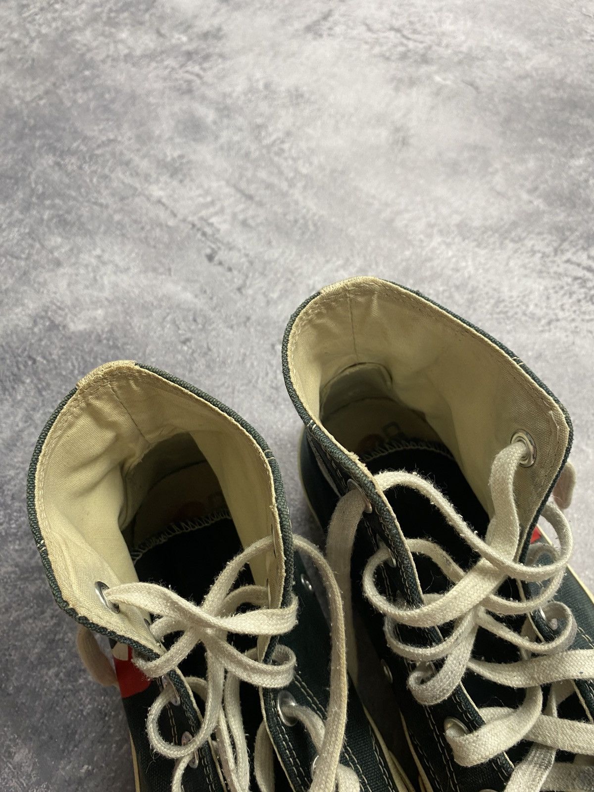 Comme des Garcons Comme Des Garçons Converse High Top Black Heart Sneakers Size US 6 / EU 39 - 16 Thumbnail