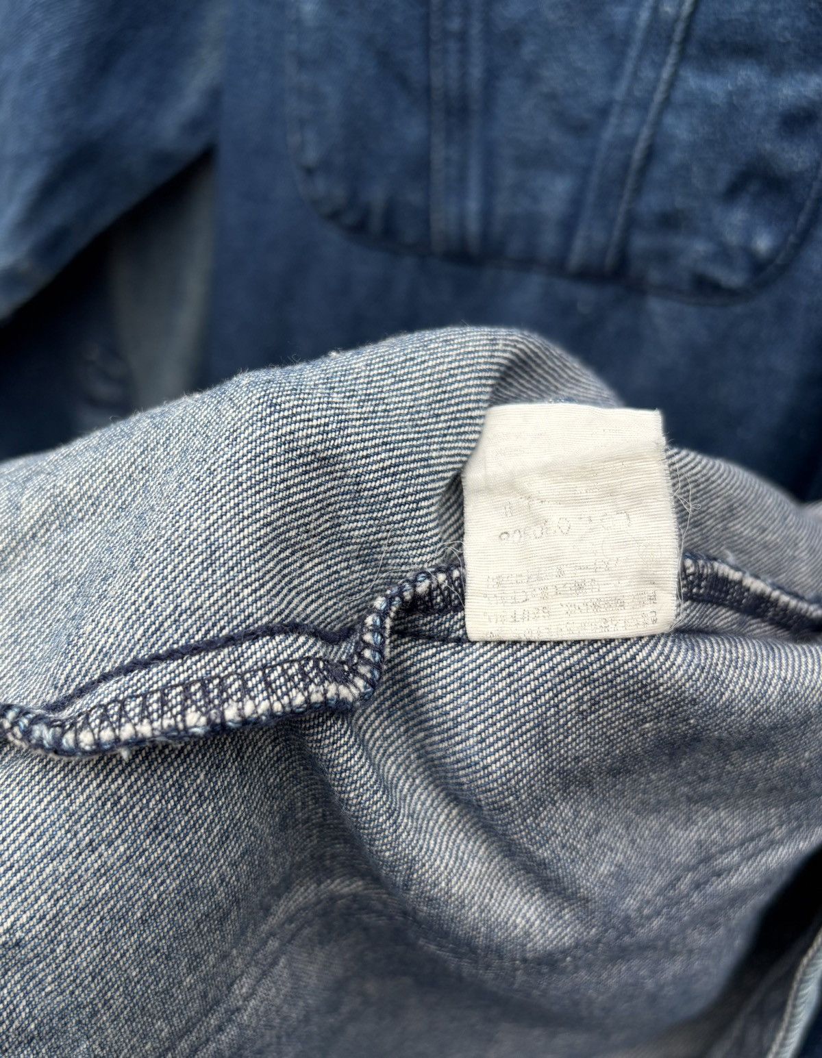 Japanese Brand Vintage Hop Scot Bleach Denim Workwear Chore Jacket Size US M / EU 48-50 / 2 - 16 Thumbnail