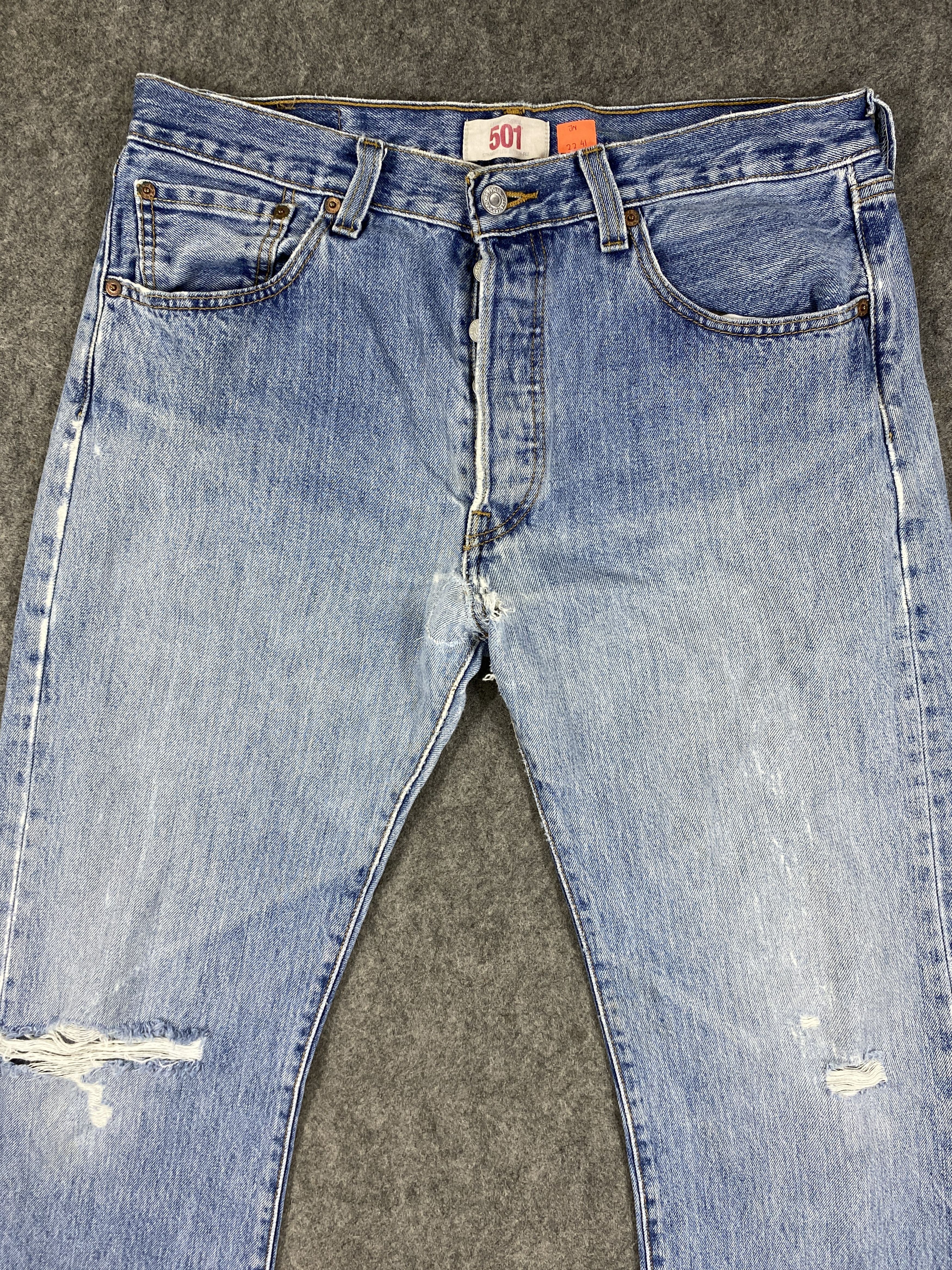 Levi's Distressed Blue Vintage Levi's 501 34x31.5 Denim -JN2241 Size US 34 / EU 50 - 3 Thumbnail