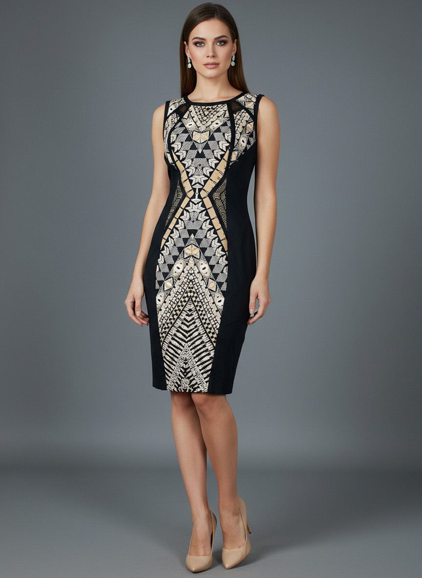 Marks & Spencer Mark & Spencer black bodycon dress, evening dress Size M / US 6-8 / IT 42-44 - 1 Thumbnail