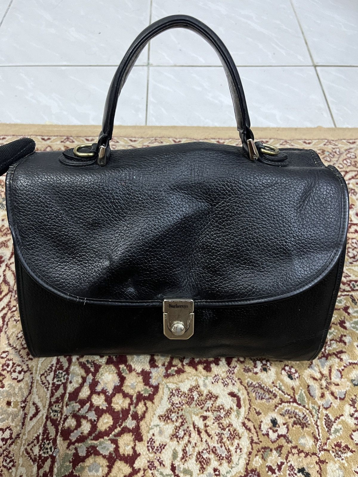 Burberry Leather Satchel Black