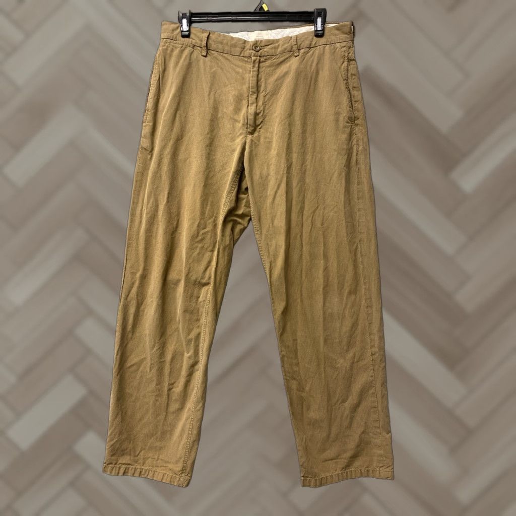 Gap GAP Pants Mens Size 36x32 Light Brown Relaxed Straight Twill Chino /0233 Casual Travel Size US 36 / EU 52 - 1 Thumbnail