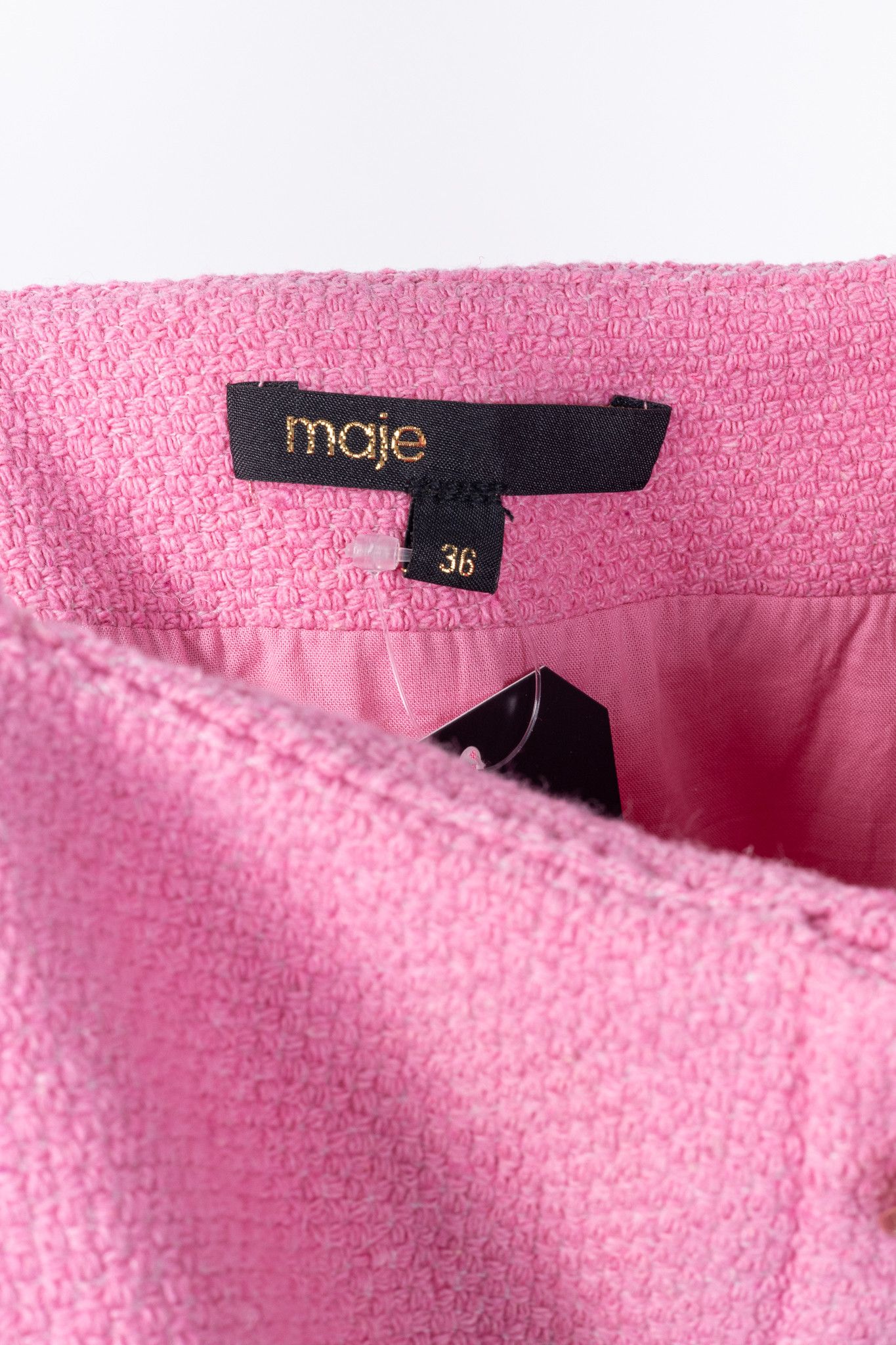 Maje Maje Rose Cotton-Tweed Braided-Trim Wide-Leg Pant Suit Size 26" / US 2 / IT 38 - 10 Thumbnail
