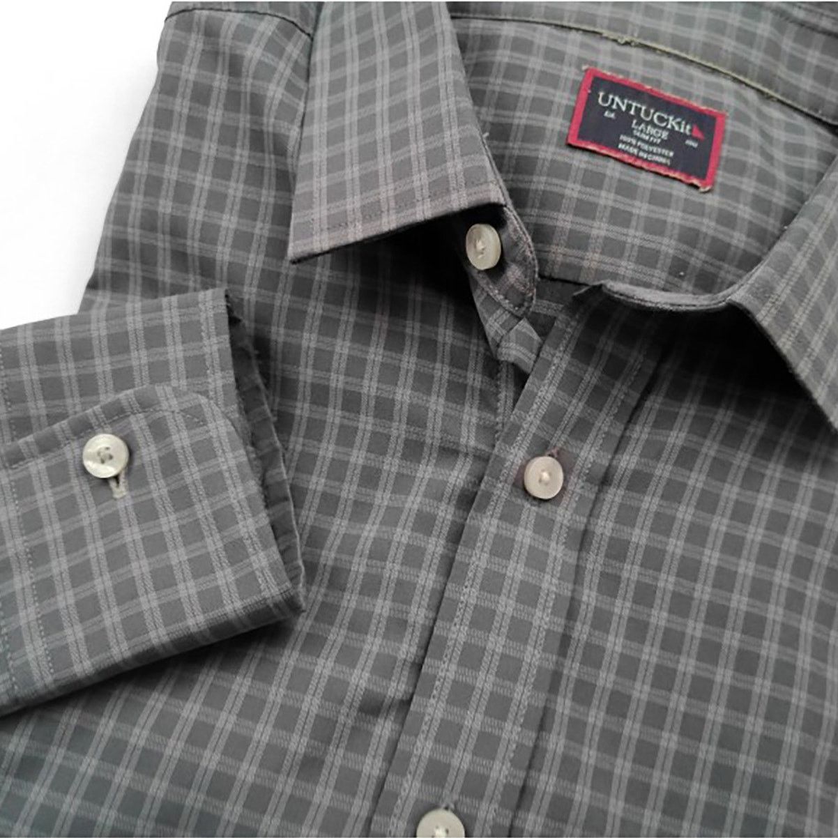 UNTUCKit UNTUCKit All-Day Performance Slim Fit Button Down Shirt Size US L / EU 52-54 / 3 - 1 Thumbnail