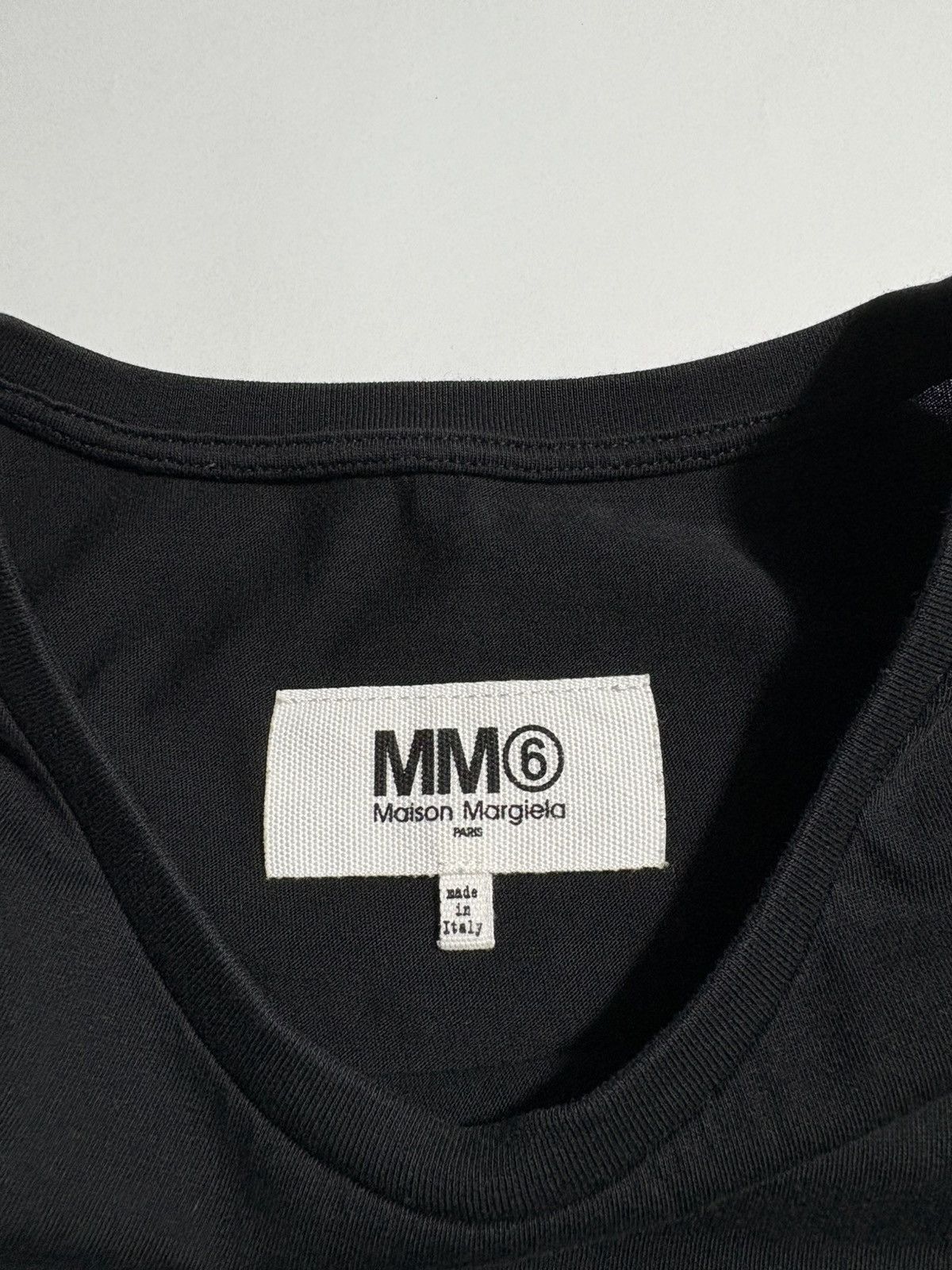 Maison Margiela MAISON MARGIELA BLACK SATIN SPLICED TSHIRT Size S / US 4 / IT 40 - 4 Thumbnail