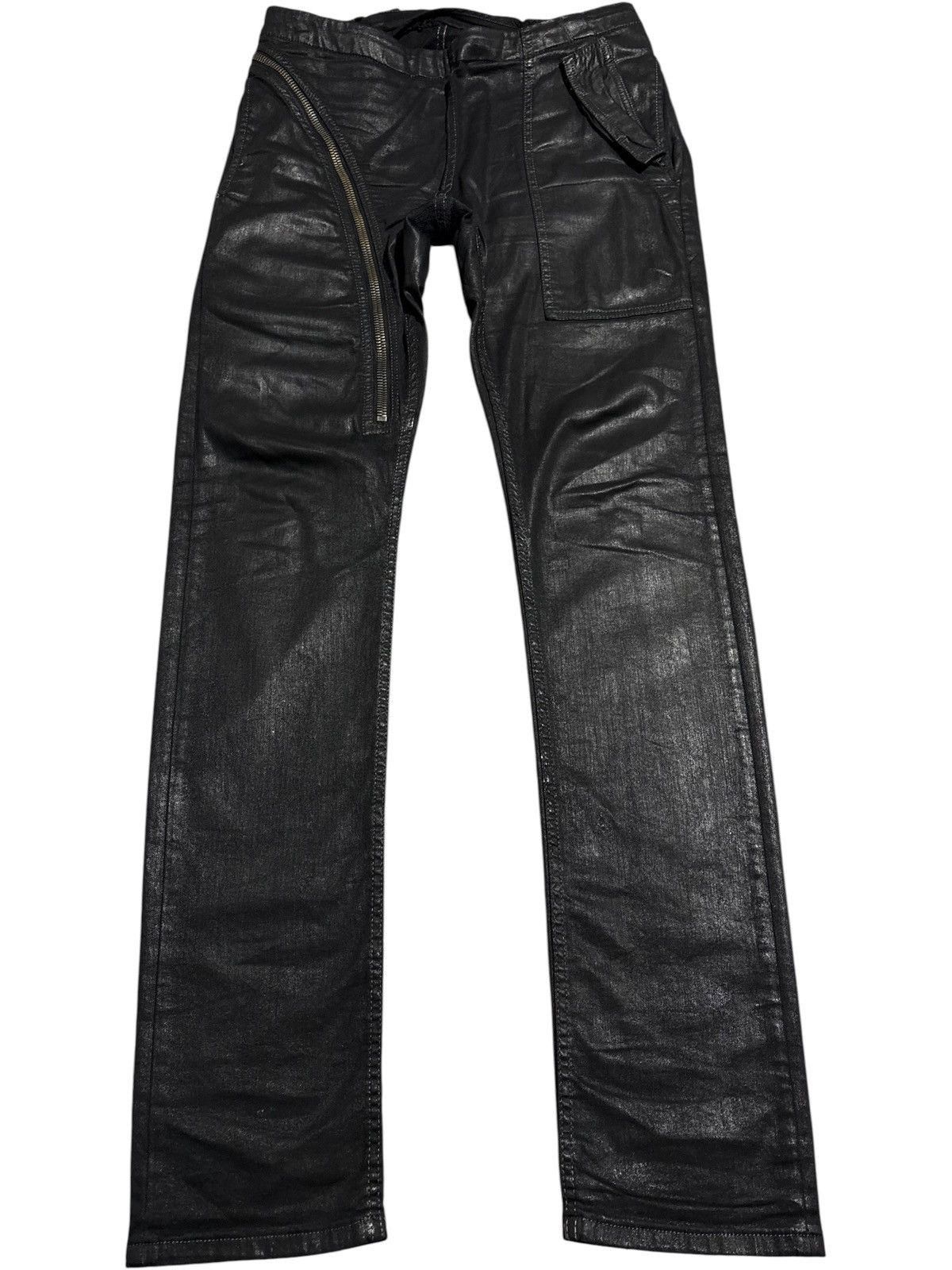 Rick Owens Drkshdw FW09 'Crust' Detroit Black waxed denim jeans