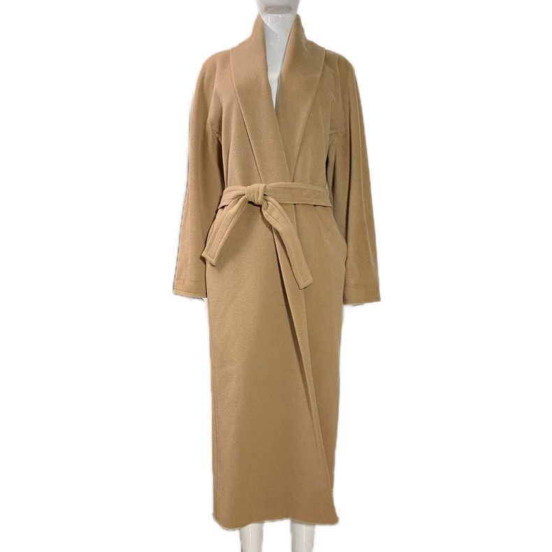 Max Mara Max Mara Khaki Wool Bathrobe Long Coat Size XL / US 12-14 / IT 48-50 - 1 Thumbnail