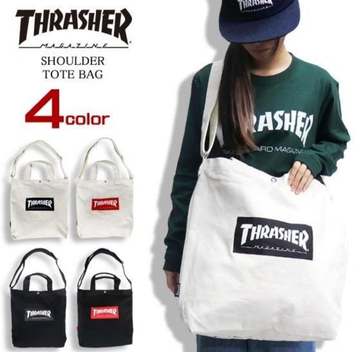 Thrasher NEW Thrasher Magazine 🛹 2way Shoulder & Tote Bag BIG 💥 Size ONE SIZE - 1 Thumbnail