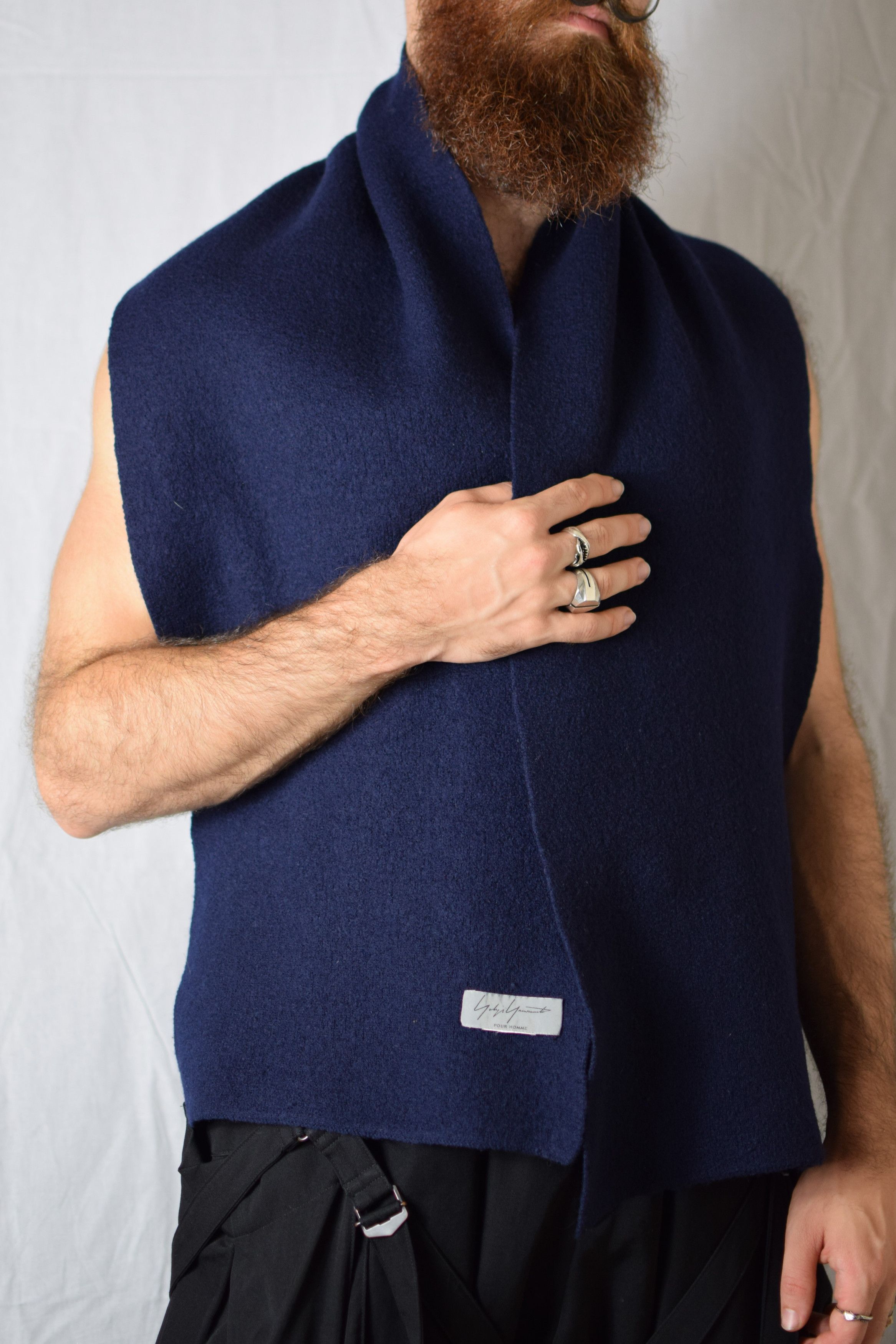 image of Yohji Yamamoto YYPH Navy Scarf, Men's