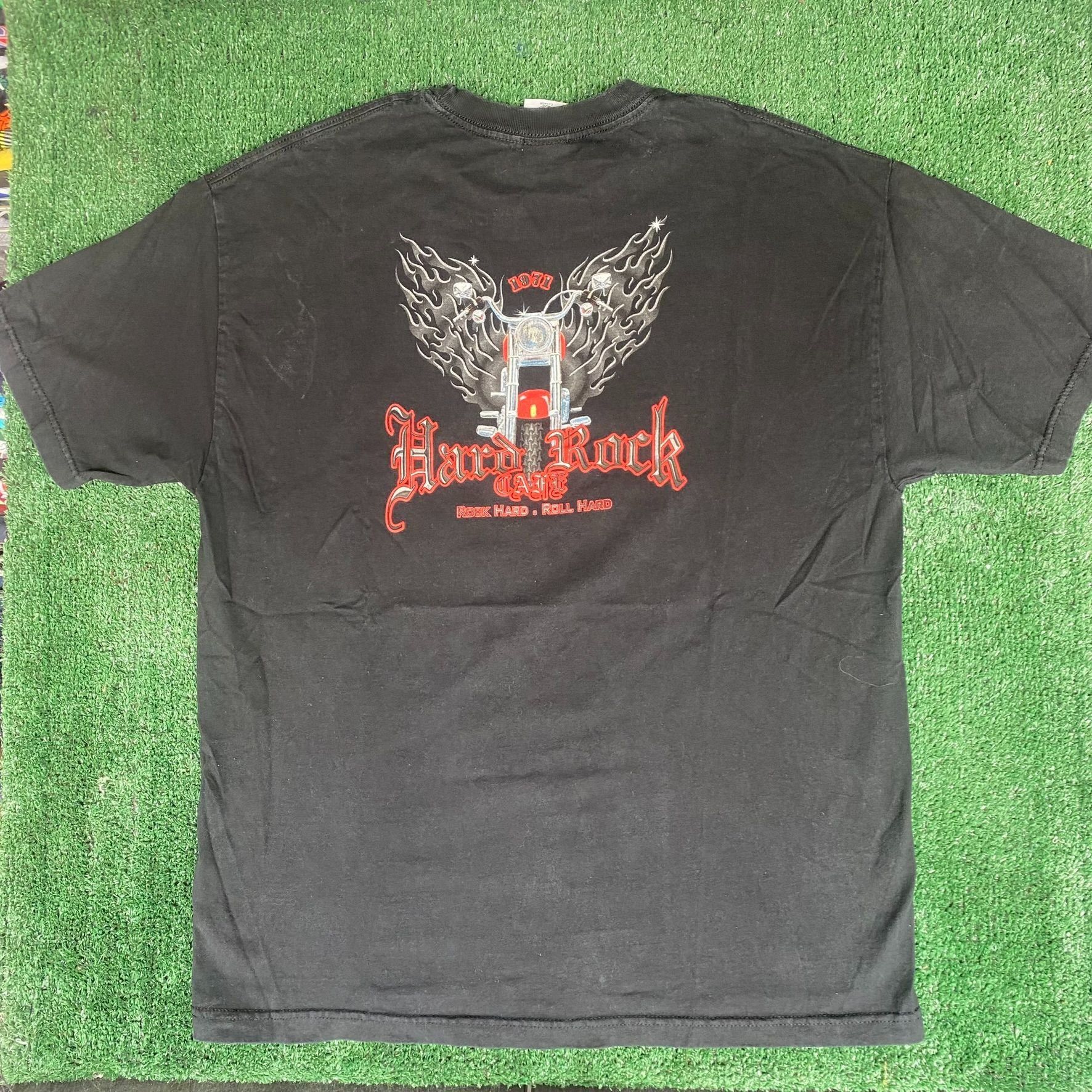 Hard Rock Cafe Vintage Y2K Hard Rock Cafe Shirt Chopper Biker Punk Tee Size US XL / EU 56 / 4 - 1 Thumbnail