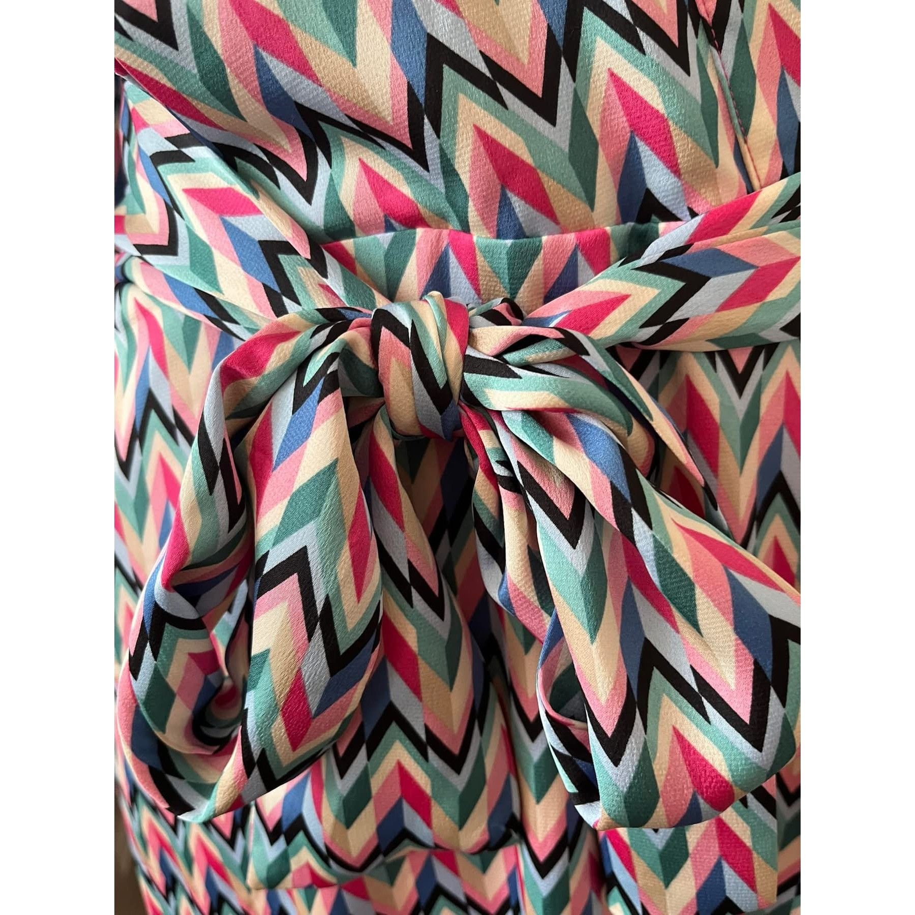 Elie Tahari NWT TAHARI ASL size US12/EU44 pink and turquoise abstract sa Size L / US 10 / IT 46 - 5 Thumbnail