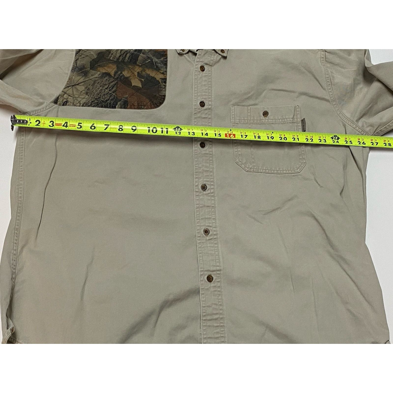 Other Woolrich Shirt Mens XL Brown Khaki Camouflage Button Up Size US XL / EU 56 / 4 - 5 Thumbnail
