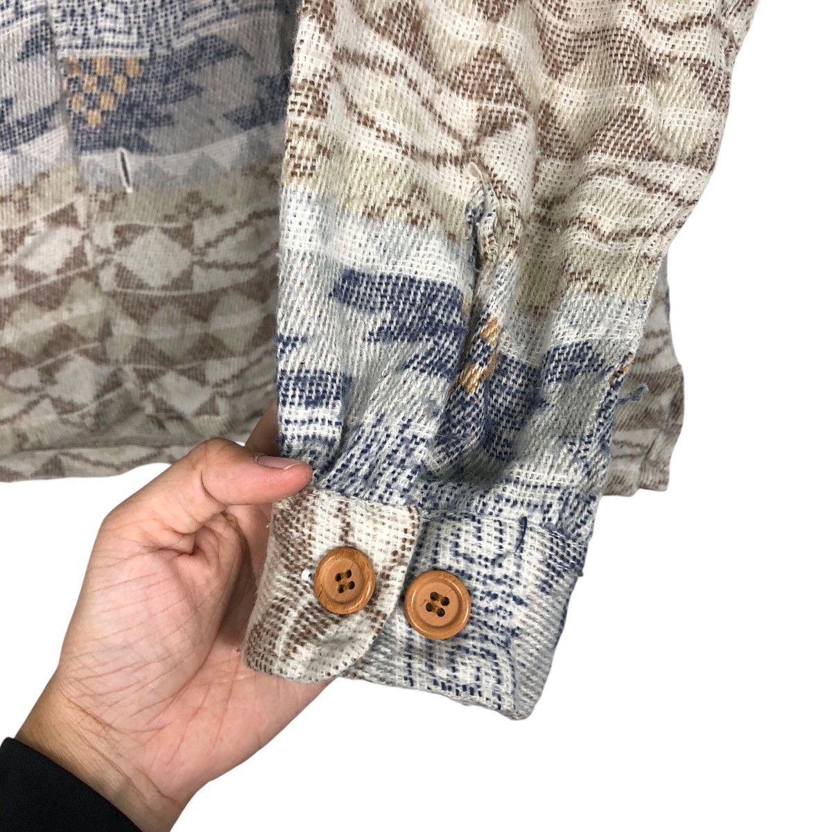 Japanese Brand × Vintage Vintage Chore Button Jacket Brand Jake Navajo Native Design Size US L / EU 52-54 / 3 - 16 Thumbnail
