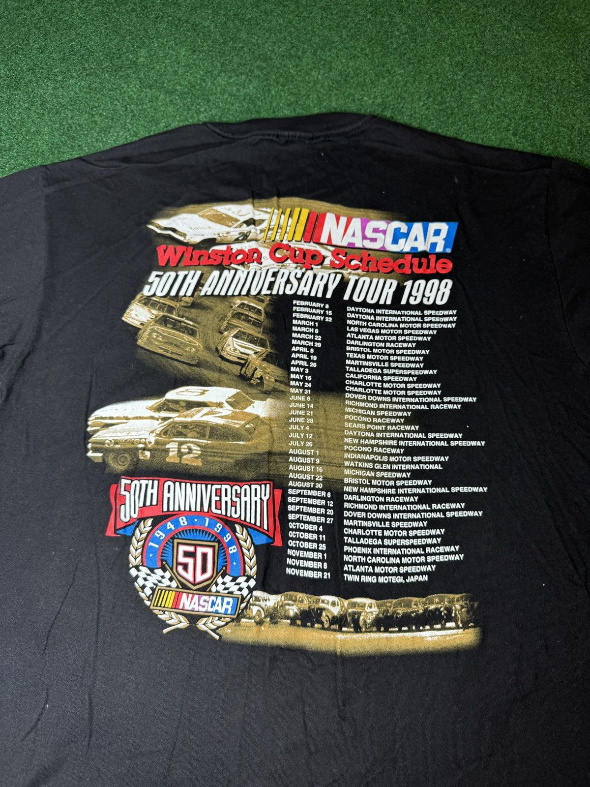 Vintage Vintage 90s Nascar 50th Anniversary Winston Cup T Shirt Size US XL / EU 56 / 4 - 5 Thumbnail