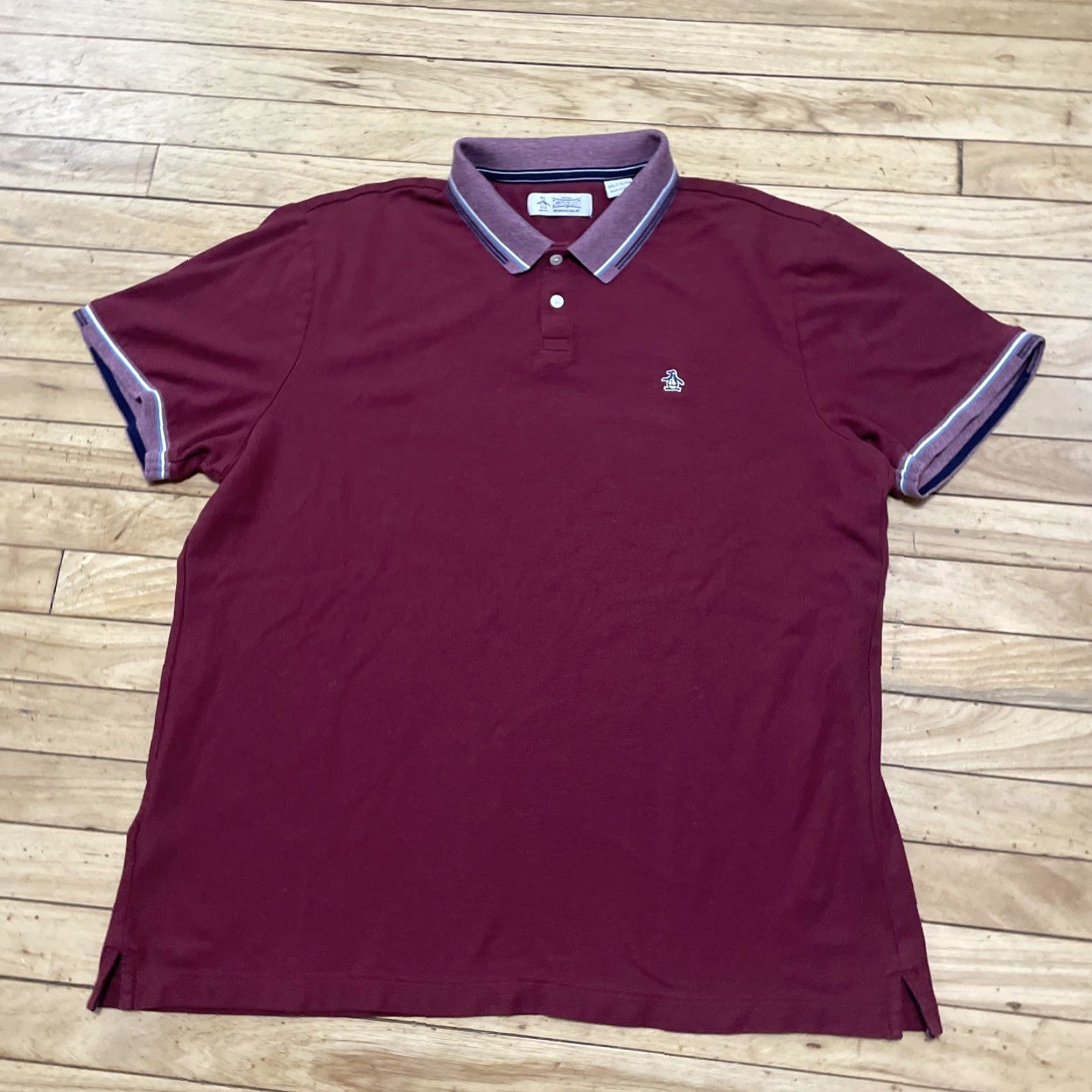 Vintage Penguin Polo Shirt Mens XXL Red Organic Cotton Short Sleeve Golf Classic Logo Size US XXL / EU 58 / 5 - 3 Thumbnail